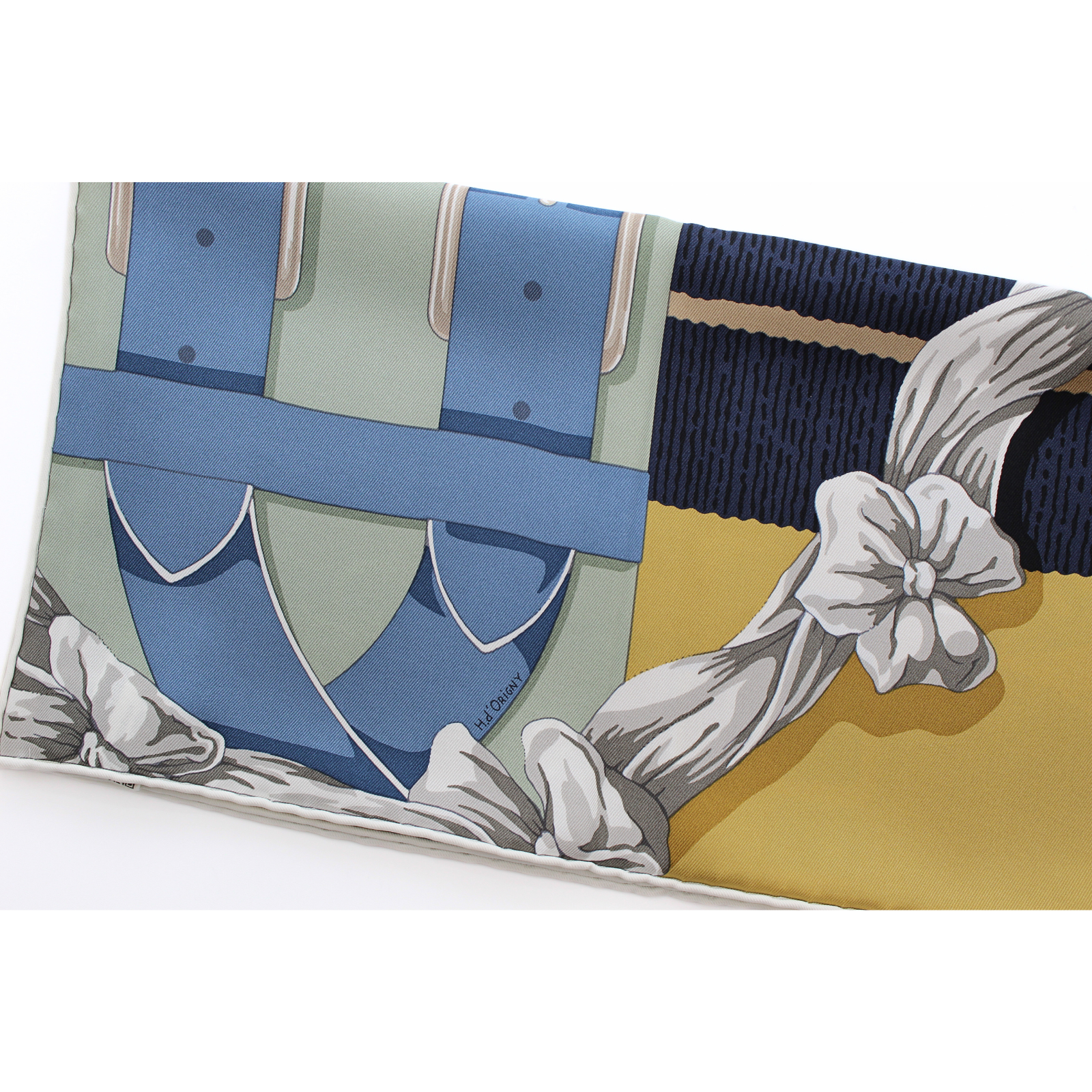 Carre 70 Grand Manege Detail Khaki Scarf