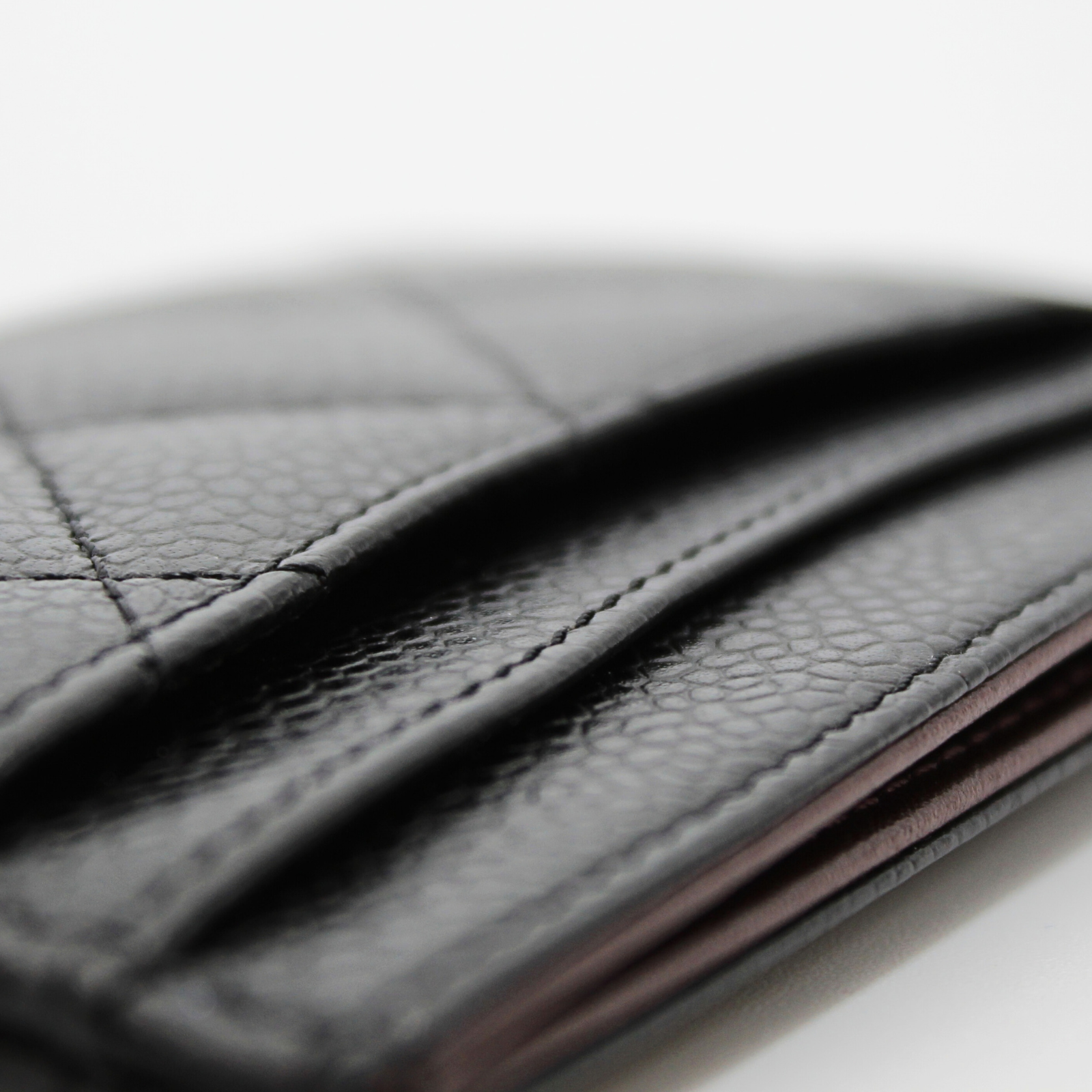 Classic Card Holder Caviar Black Card Case
