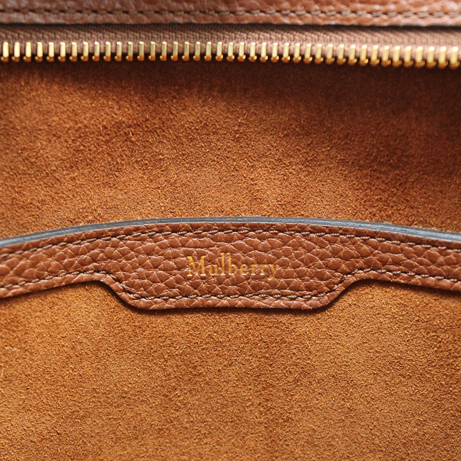 Zipped Bayswater Calf Brown Handbag