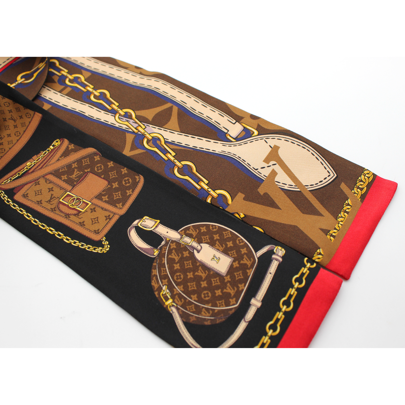 Bandeau Tribute to Marron Silk Brown Scarf