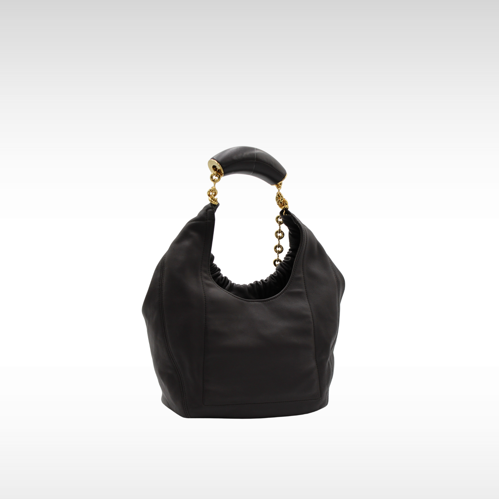 Squeeze Small Lamb Brown Shoulder Bag