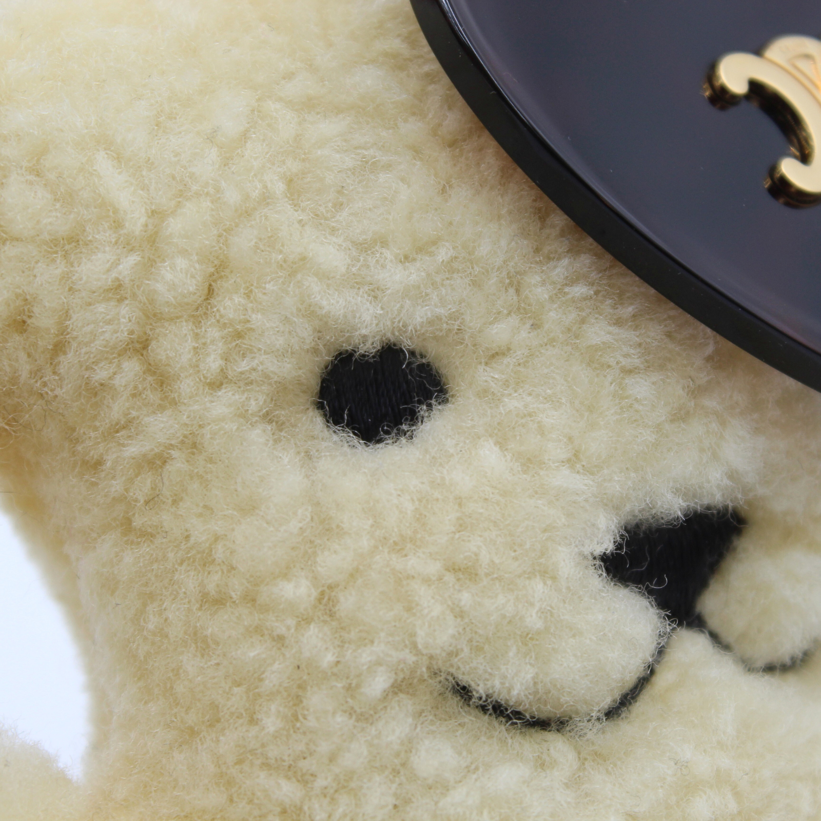 Pom Pom Charm Triomphe Shearling Keyring