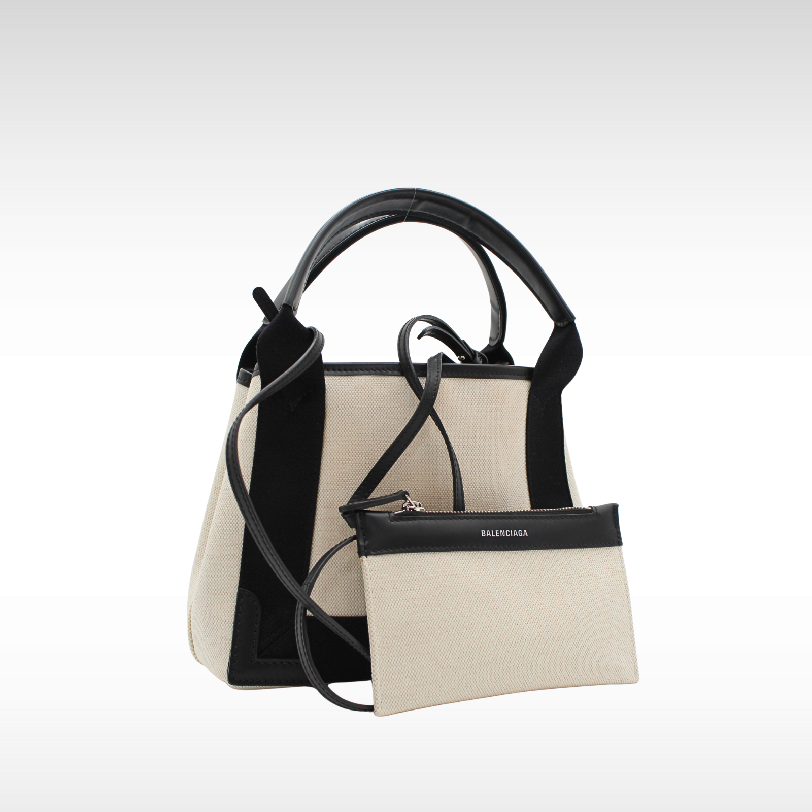 Navy Cabas XS Canvas Handbag