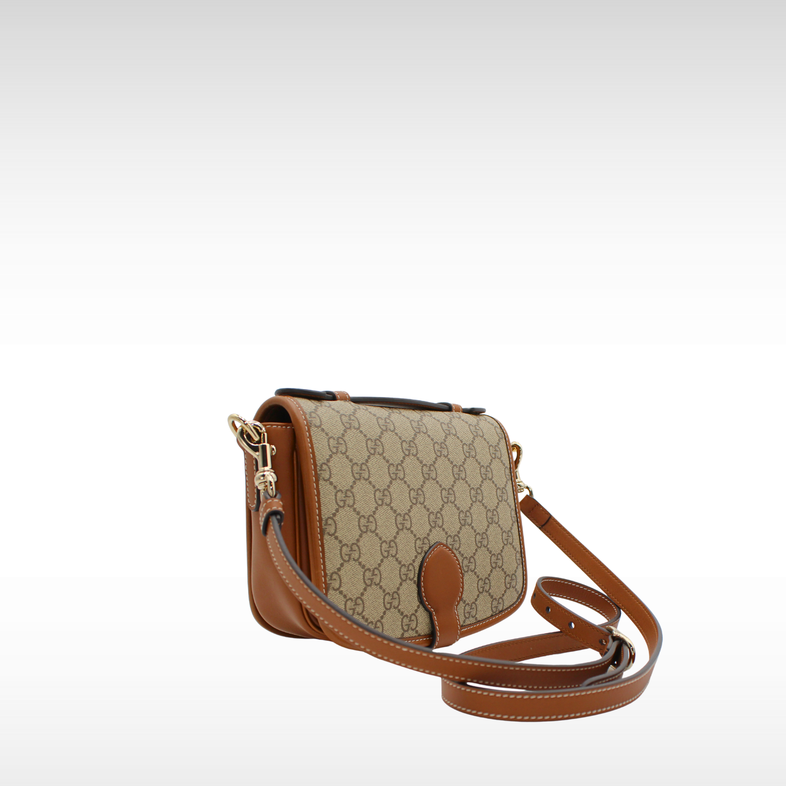 GG Emblem Coated Canvas Handbag