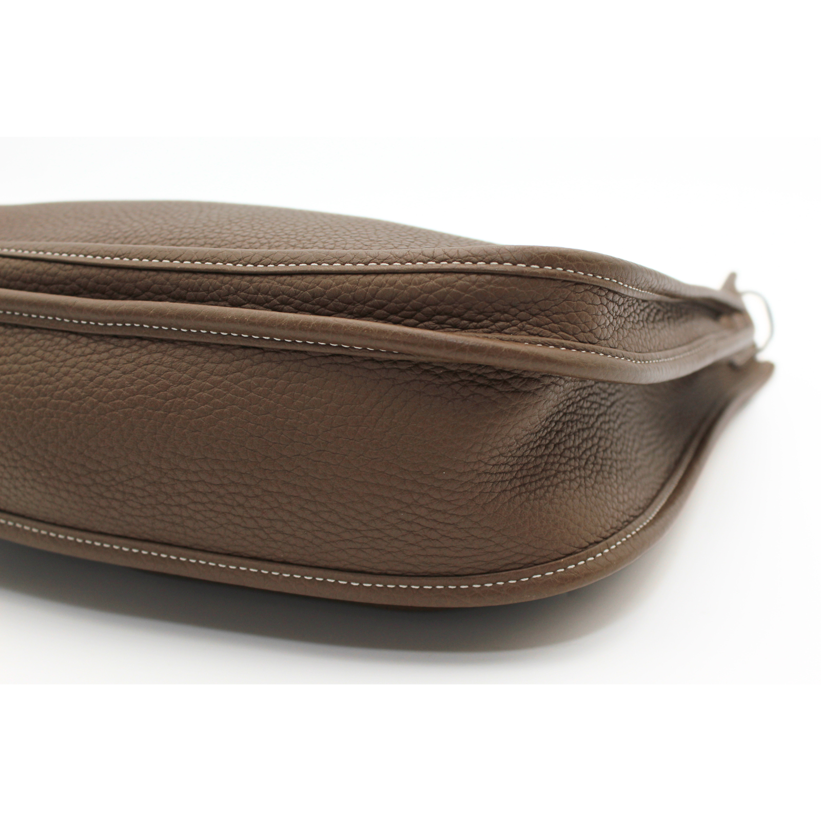 Evelyne 3 PM Taurillon Clemence Etoupe Crossbody Bag