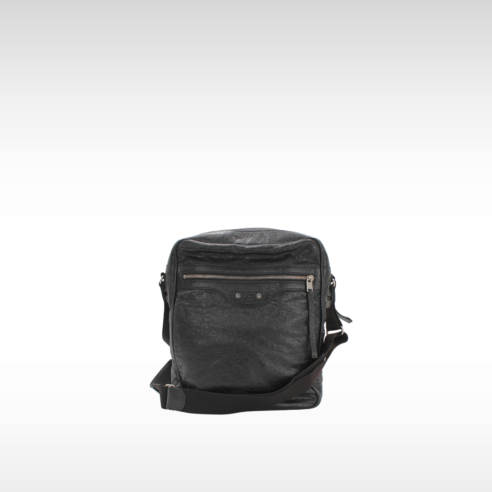 Classic Reporter Lamb Black Crossbody Bag