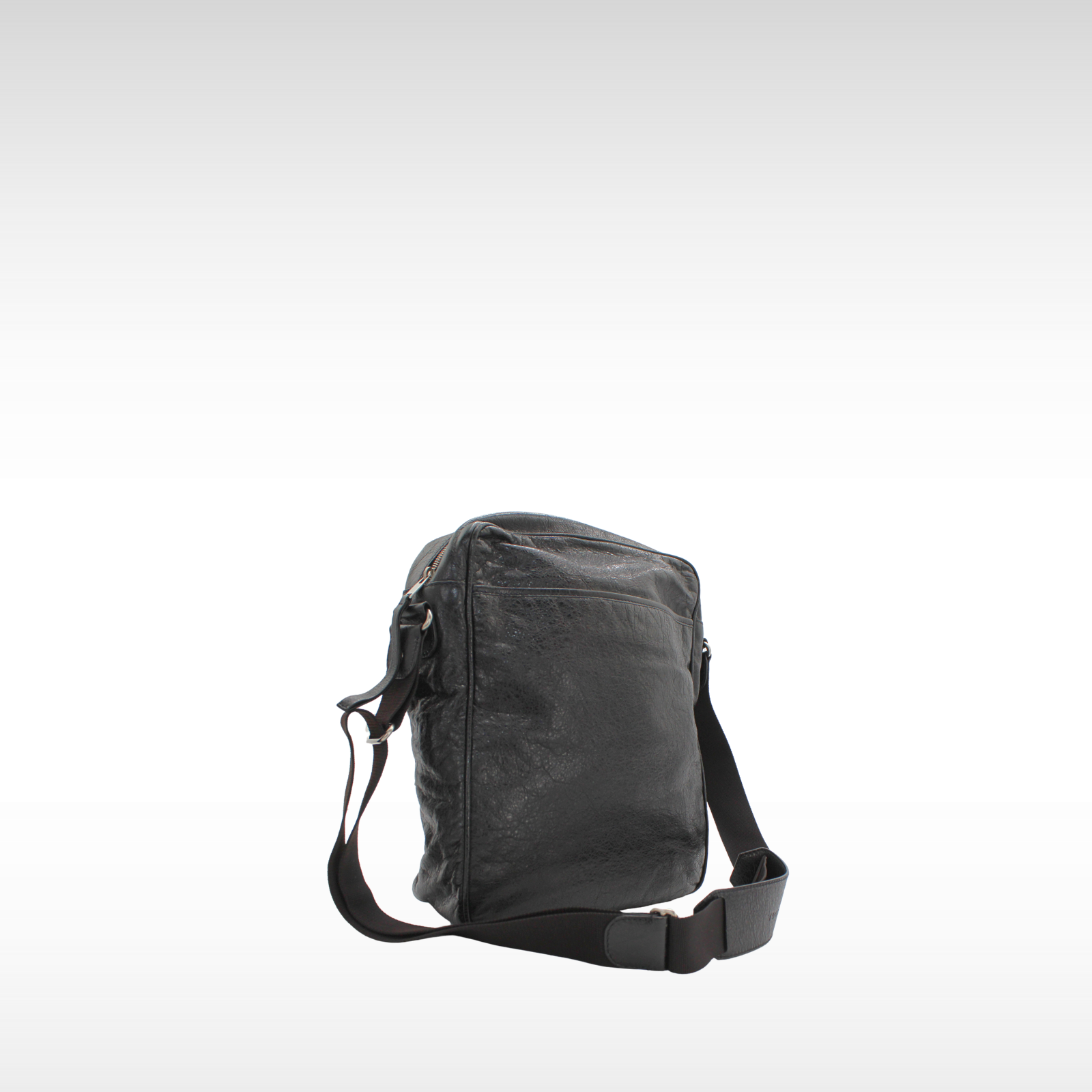 Classic Reporter Lamb Black Crossbody Bag