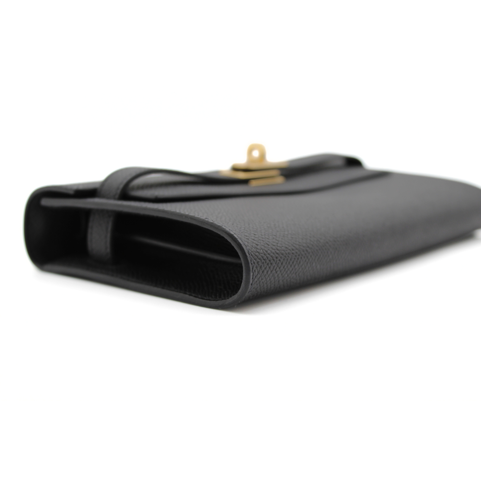 Kelly To Go Epsom Black Wallet on Chain
