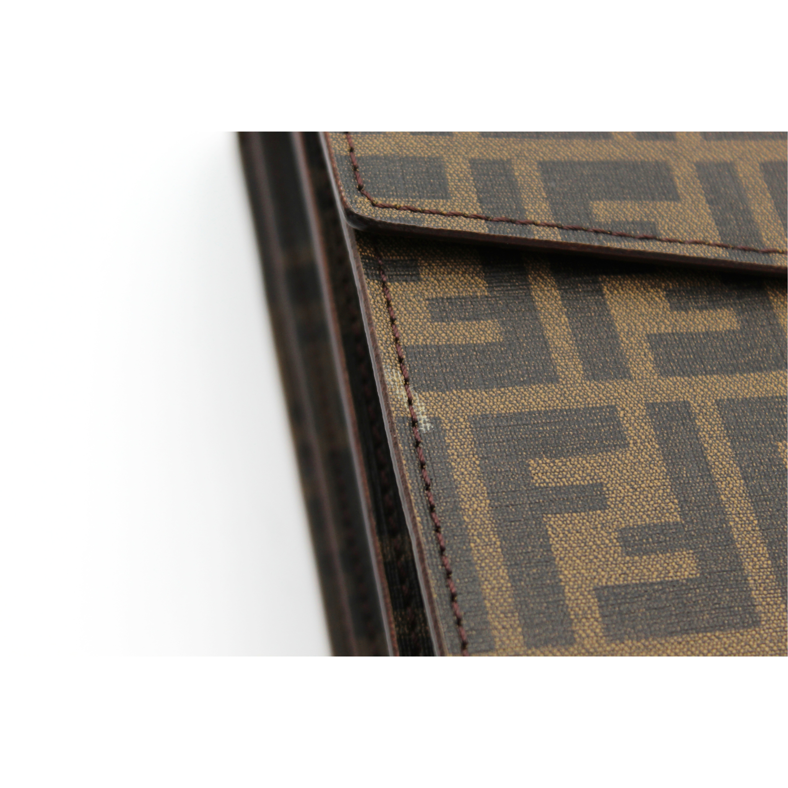 Zucca Coated Canvas Khaki Brief Case