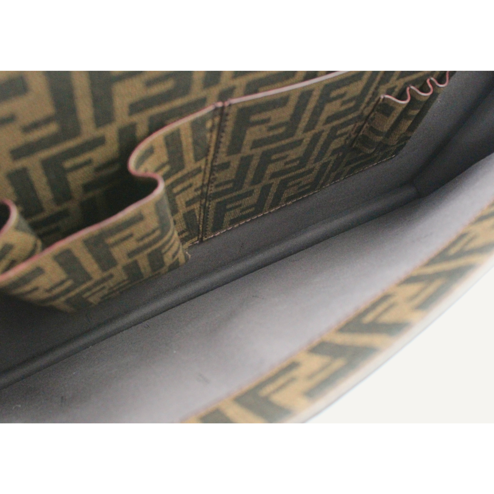 Zucca Coated Canvas Khaki Brief Case