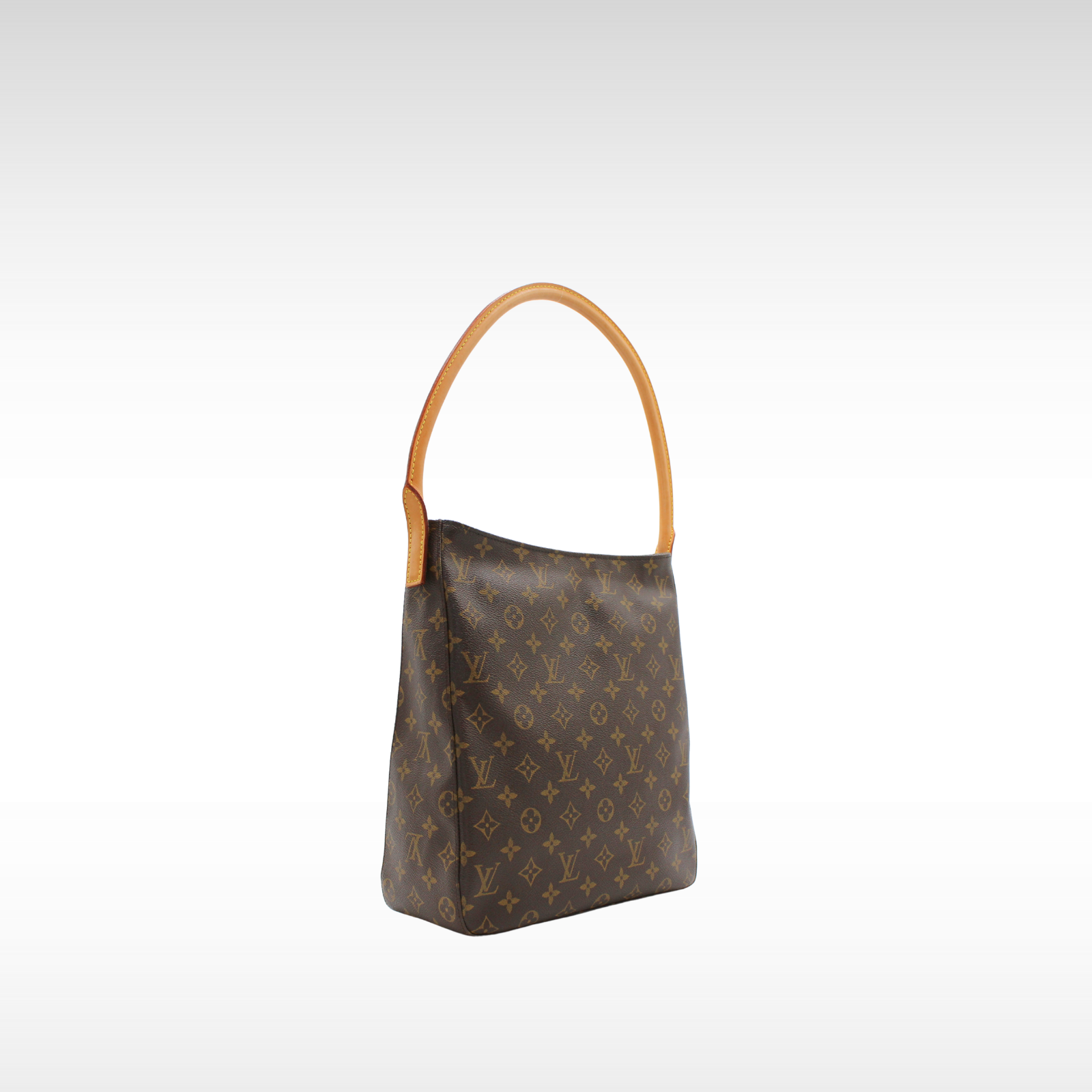 Looping GM Monogram Coated Canvas Marron Shoulder Bag
