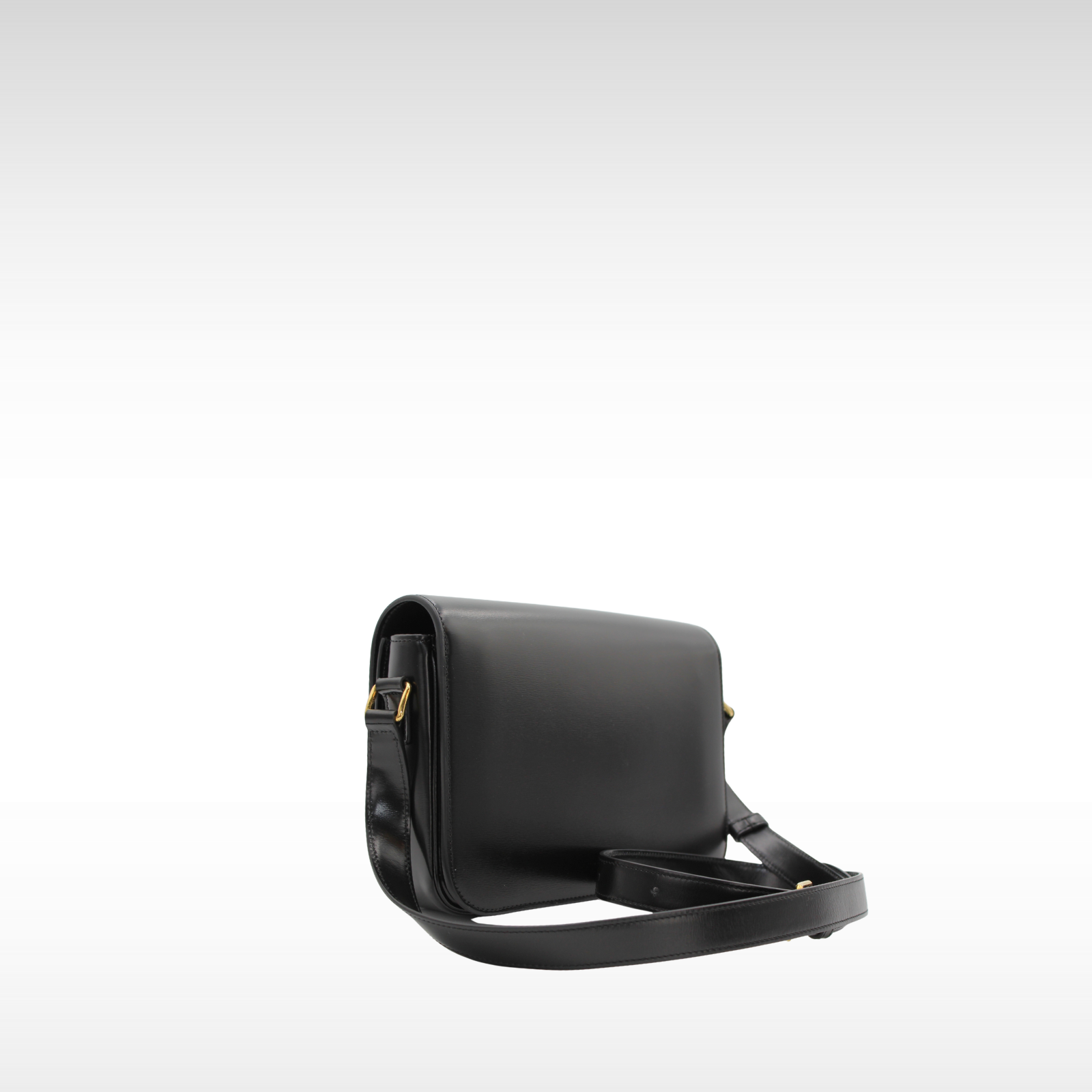 Triomphe Calf Black Crossbody Bag