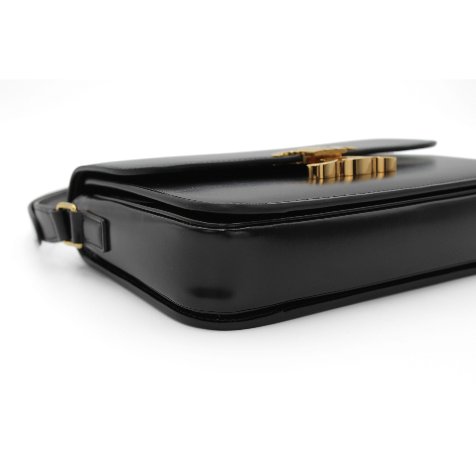 Triomphe Calf Black Crossbody Bag