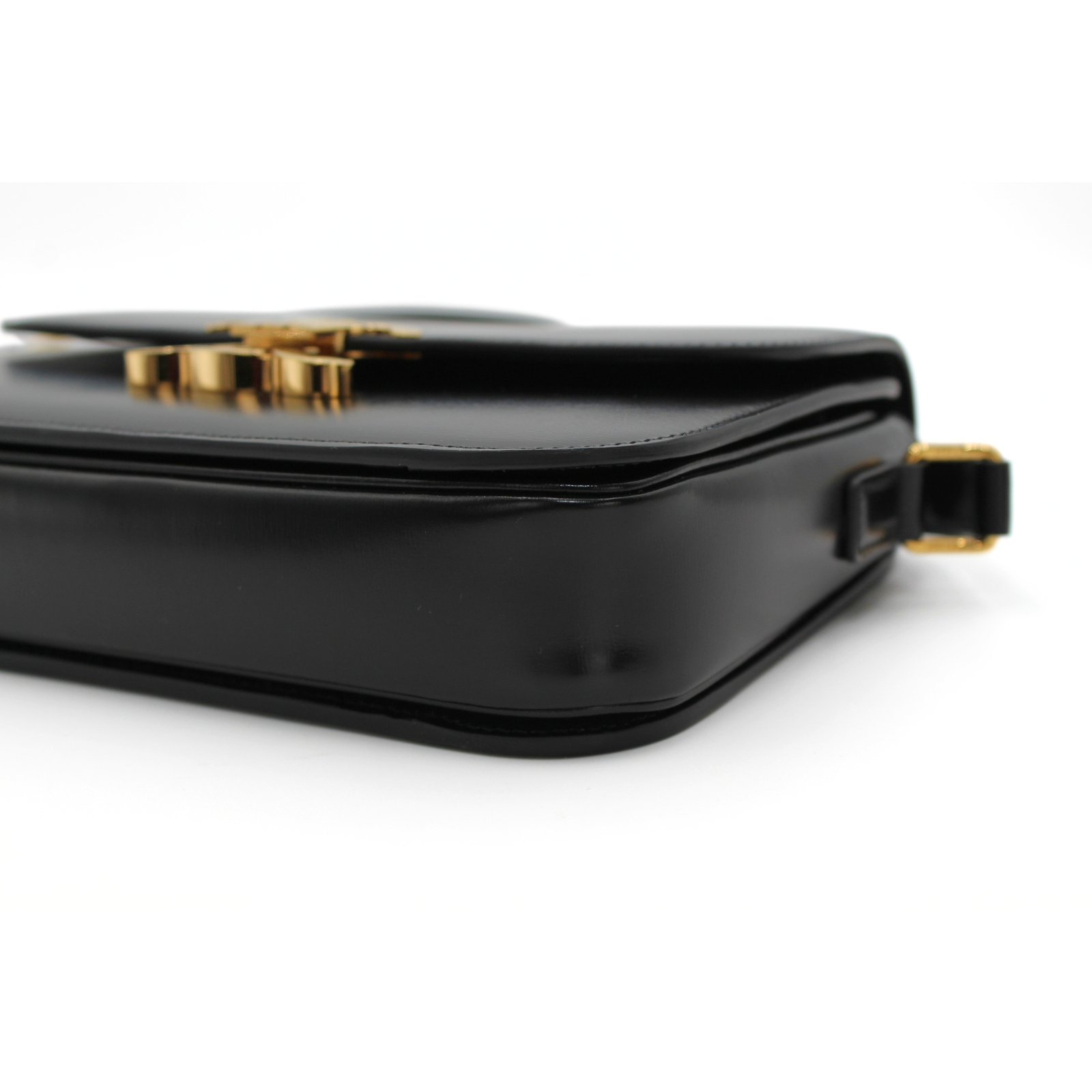Triomphe Calf Black Crossbody Bag