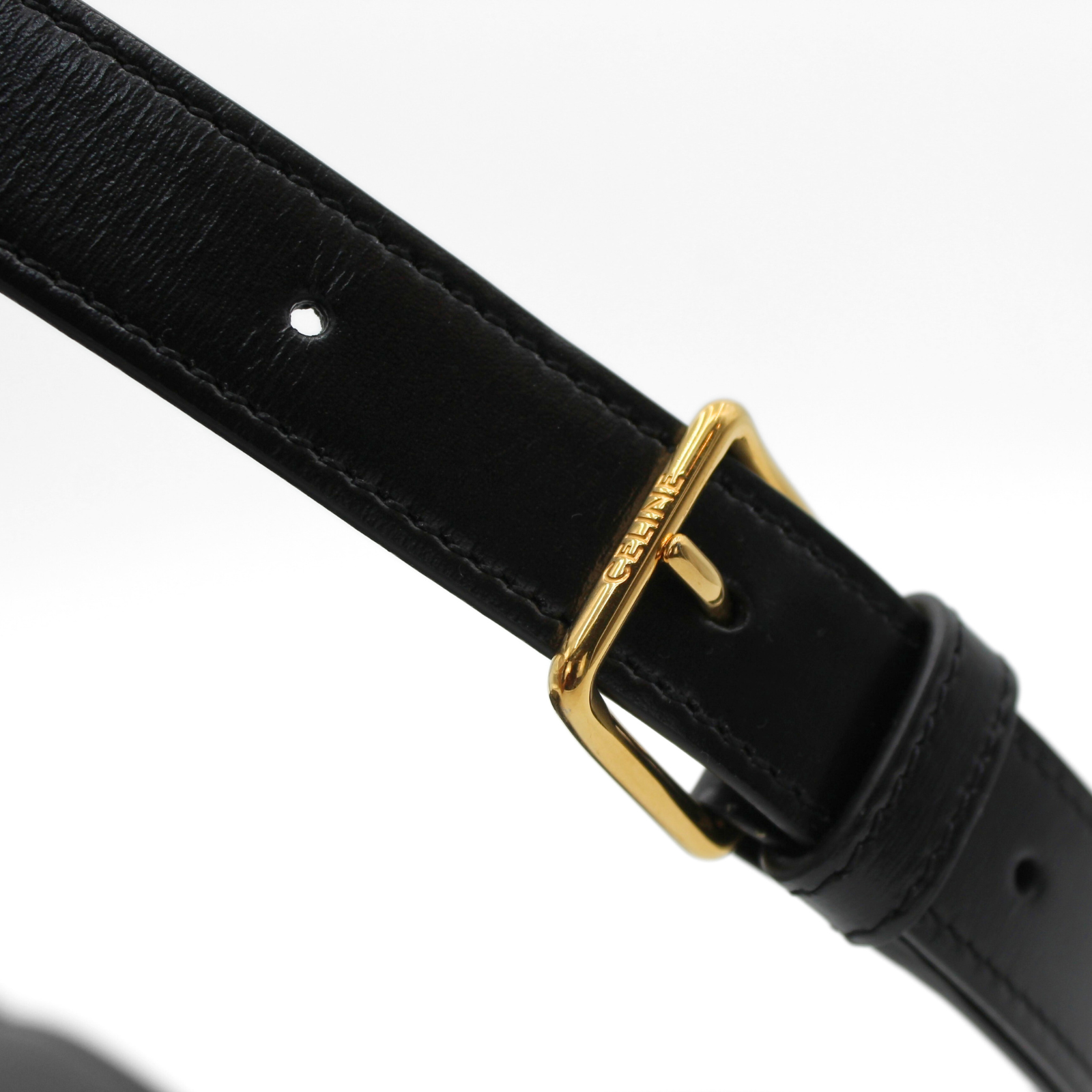 Triomphe Calf Black Crossbody Bag