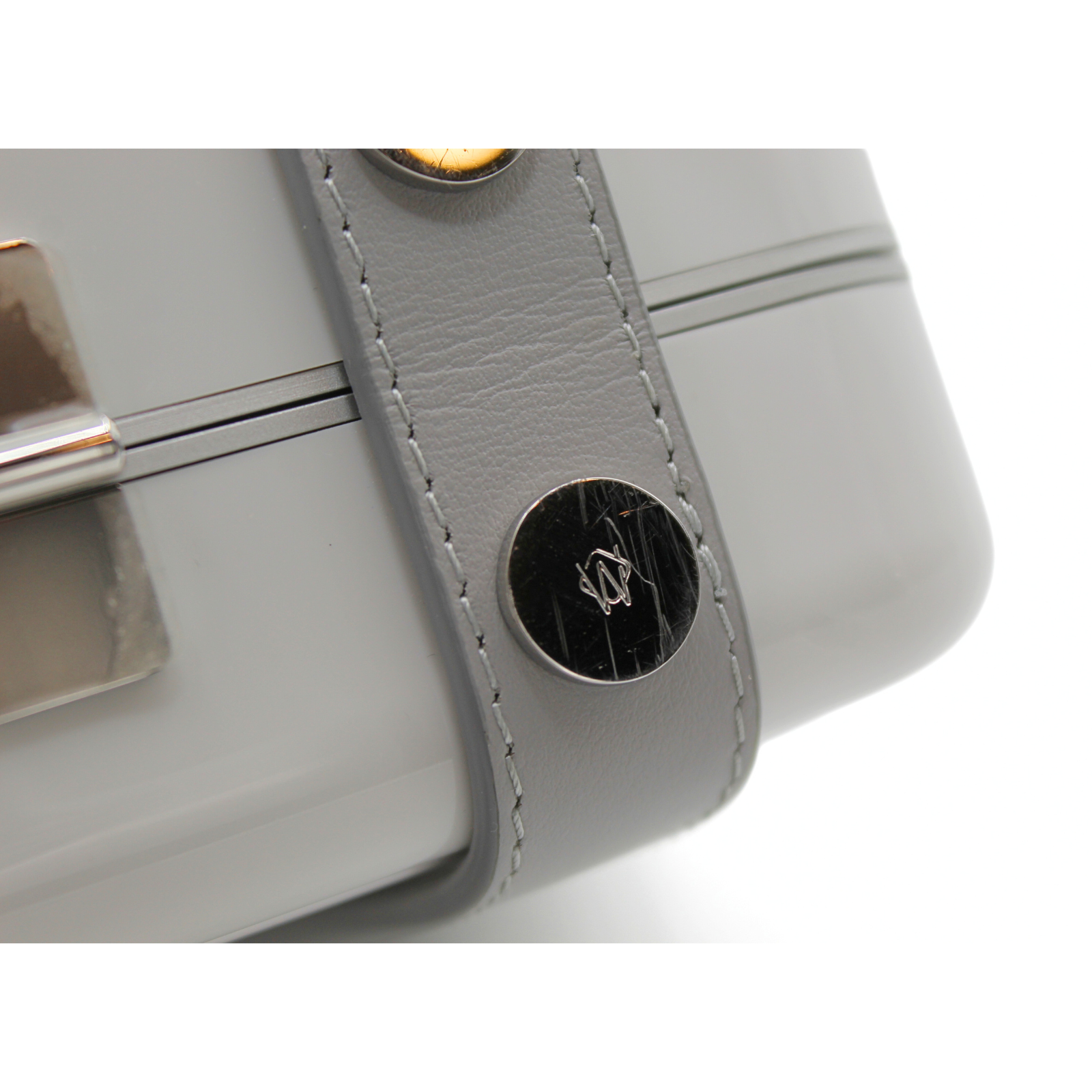 Personal Polycarbonate White Crossbody Bag