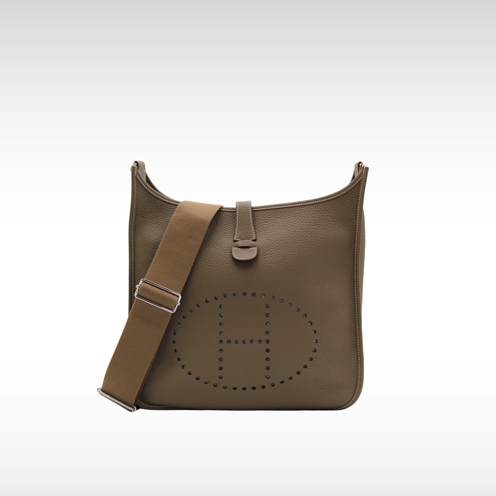 Evelyne III GM Taurillon Clemence Etoupe Crossbody Bag