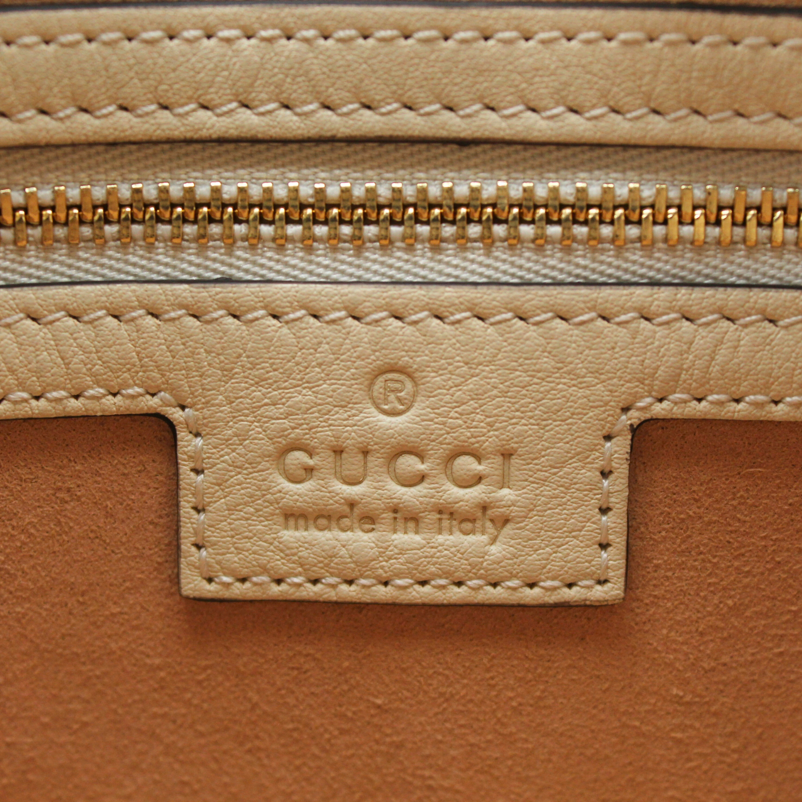 Padlock Coated Canvas Beige Shoulder Bag