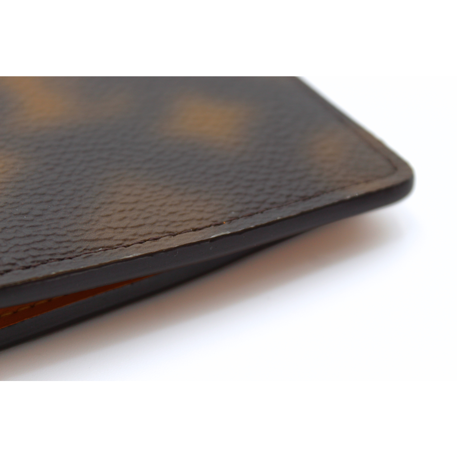 Slender Monogram Blurry Coated Canvas Marron Wallet