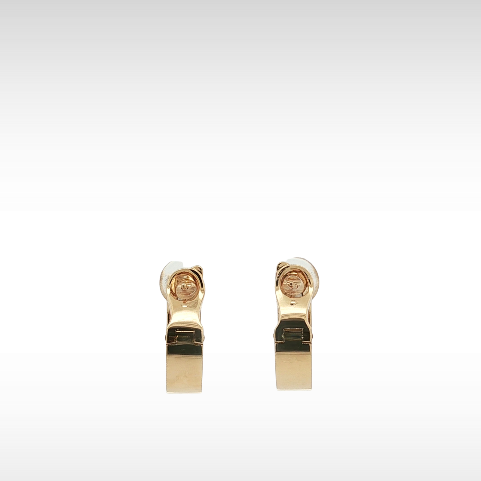 LOVE Hoop Diamond Earrings Yellow Gold