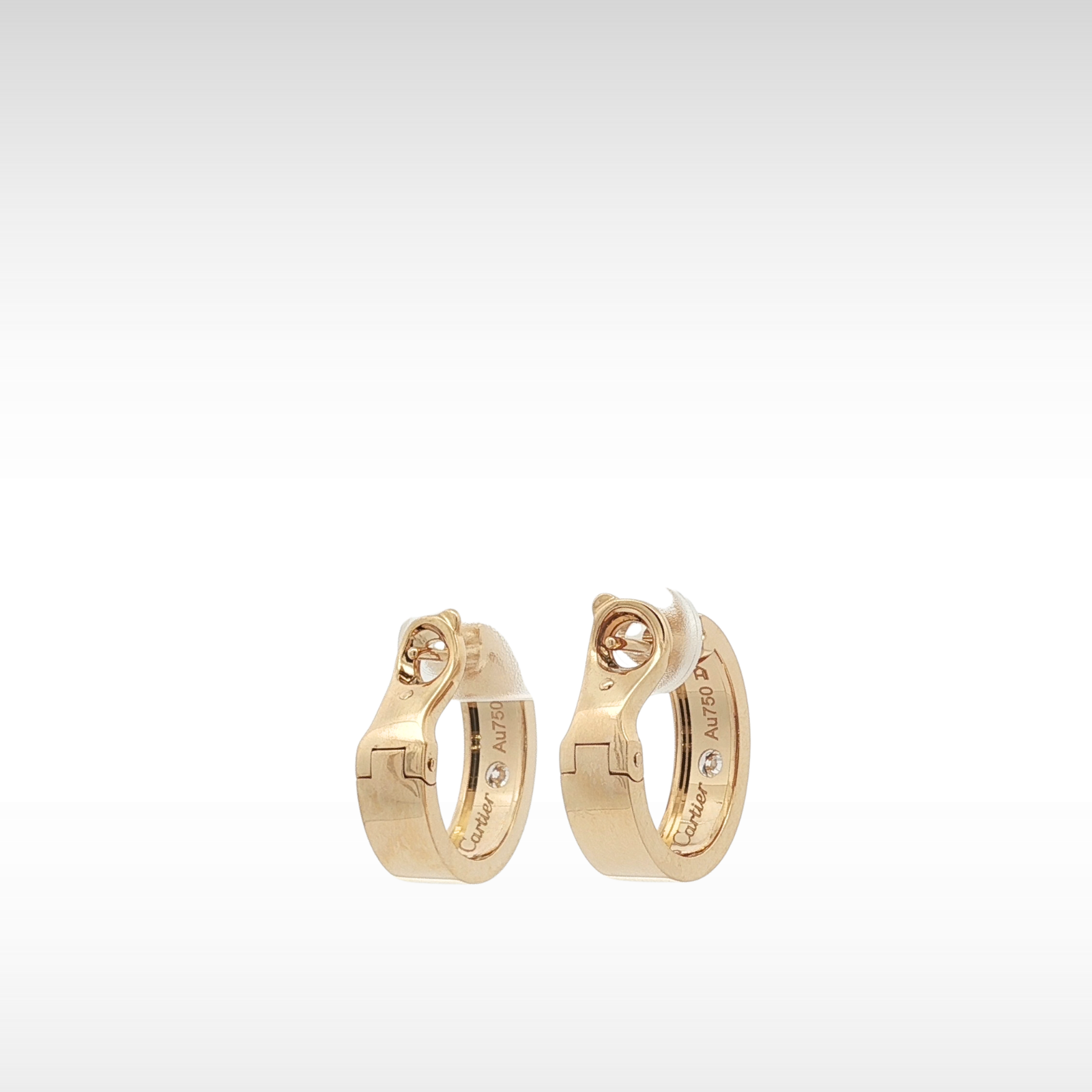 LOVE Hoop Diamond Earrings Yellow Gold