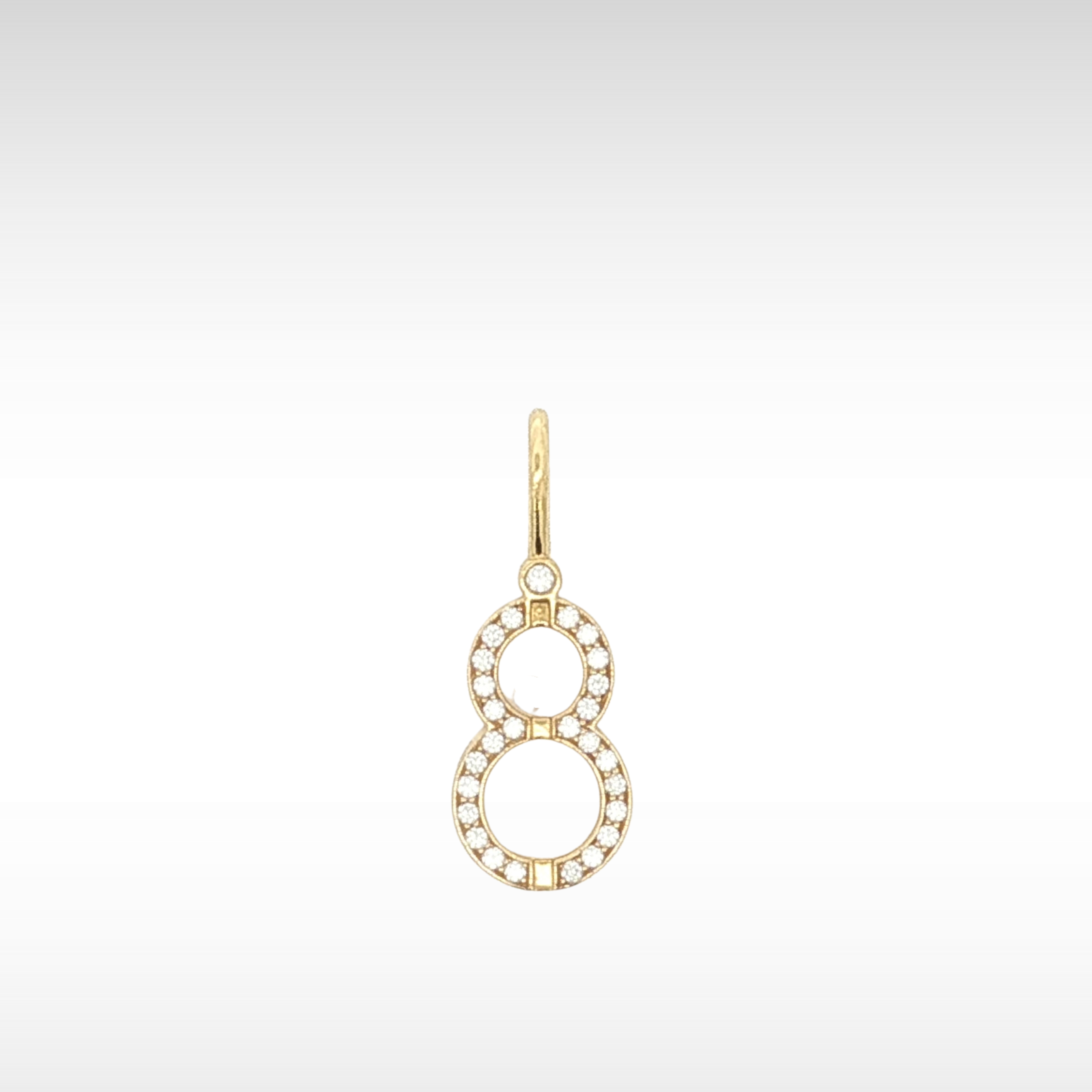 Lucky 8 Pendant Top Yellow Gold