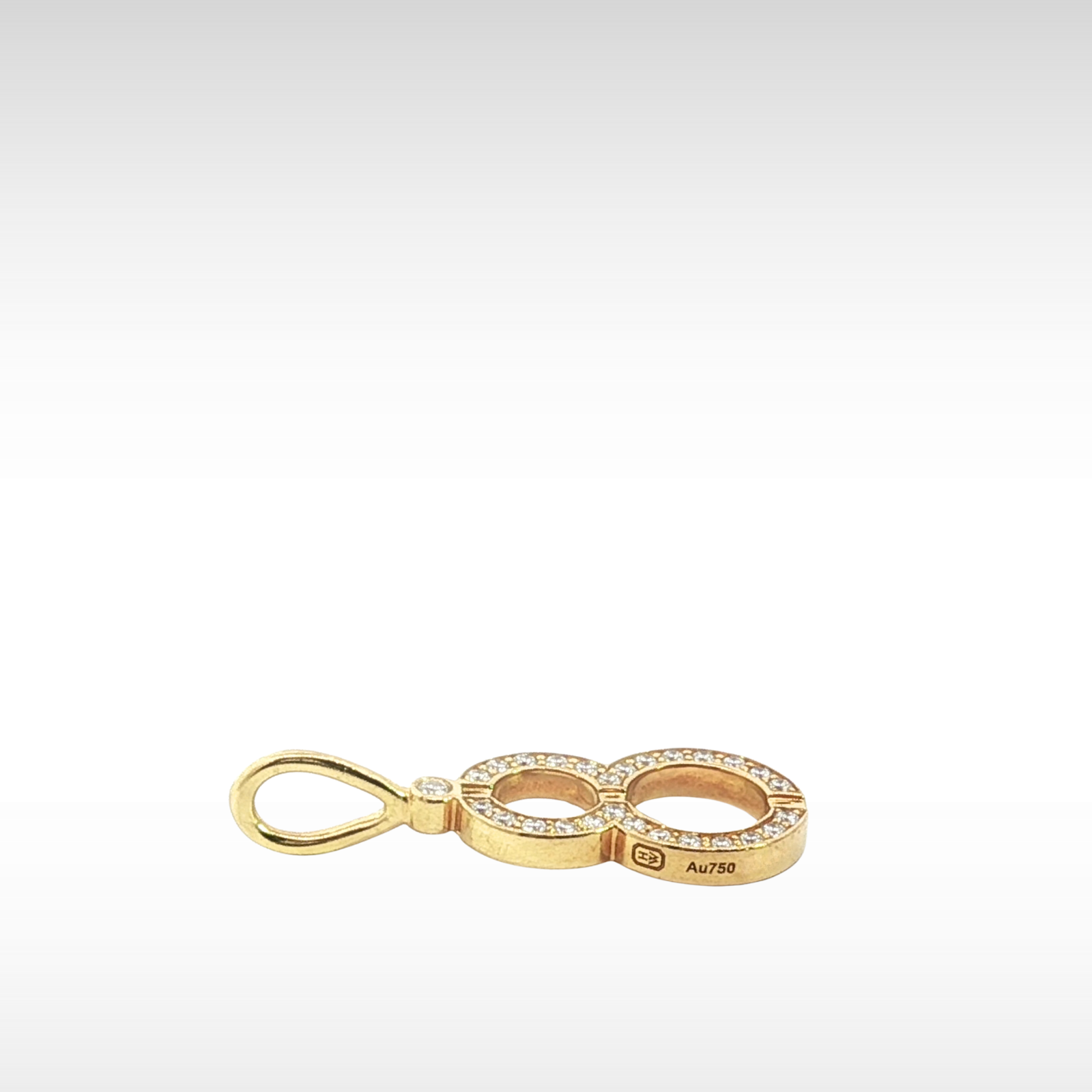 Lucky 8 Pendant Top Yellow Gold