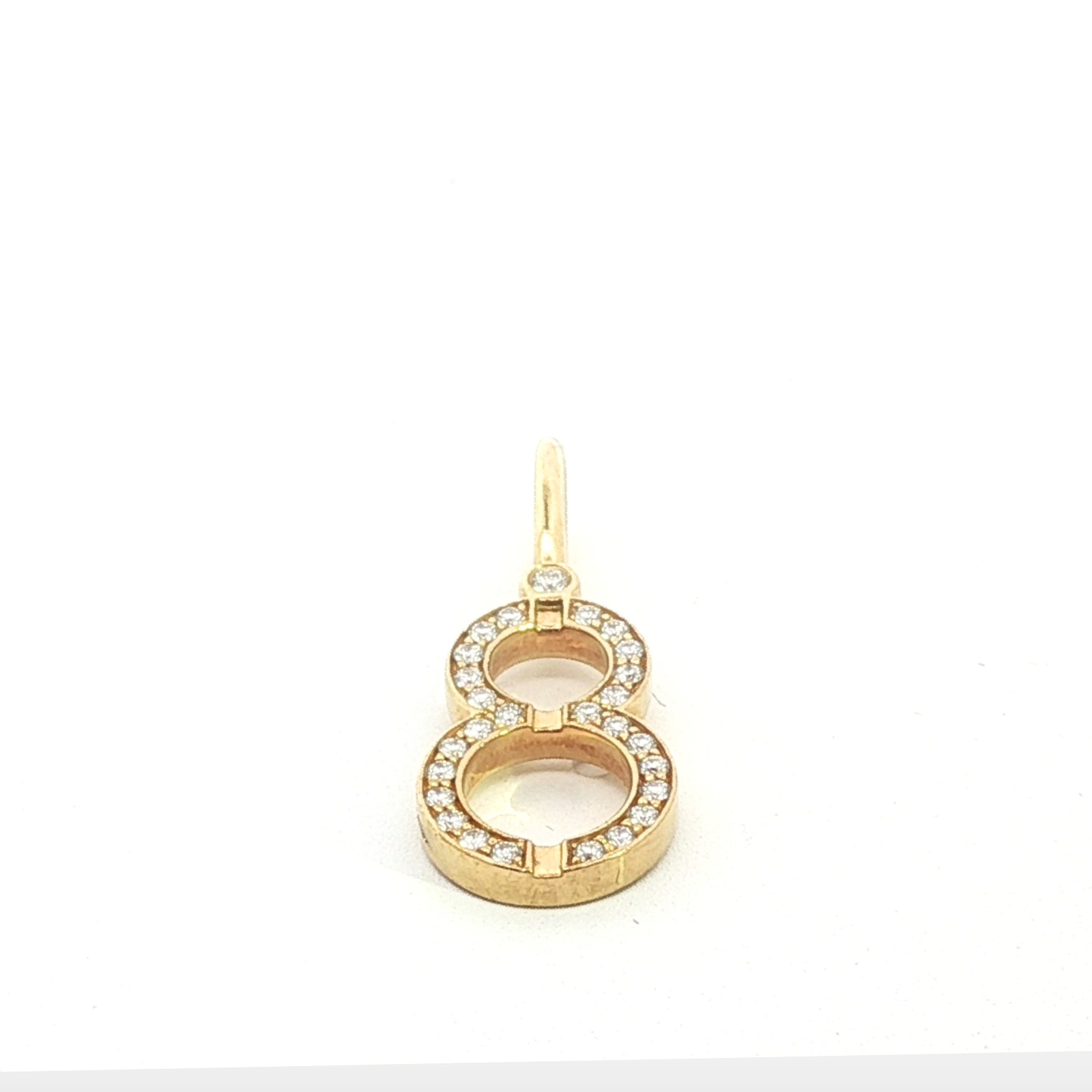 Lucky 8 Pendant Top Yellow Gold