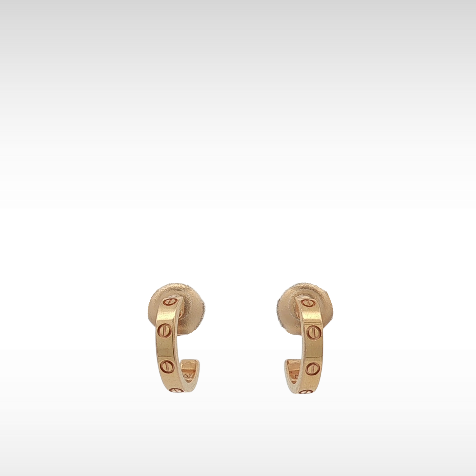 LOVE Hoop Pink Gold Earrings Small
