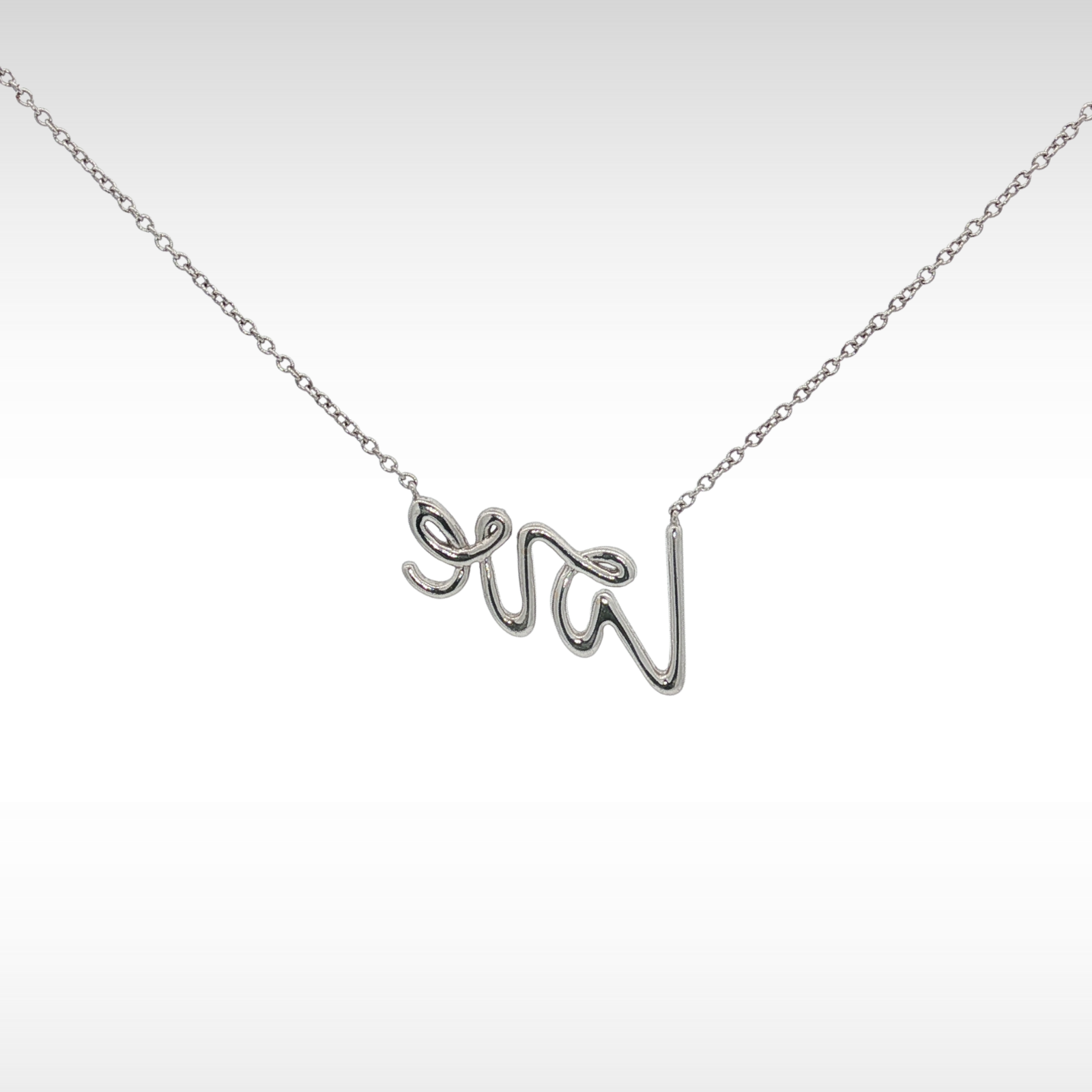 Love Pendant White Gold Necklace