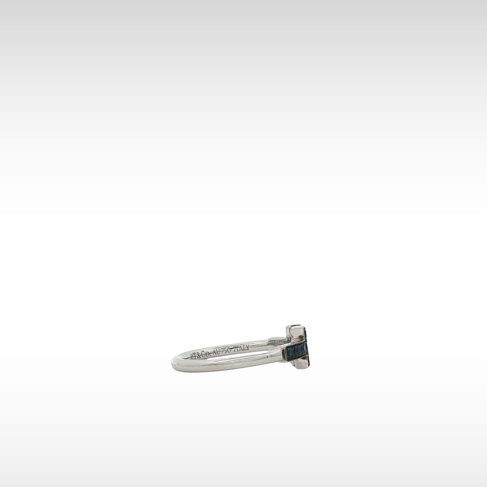 T Wire White Gold Ring 46/3.75