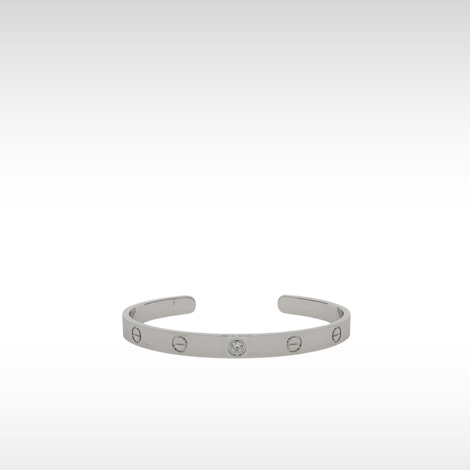 LOVE Open White Gold Bracelet 18
