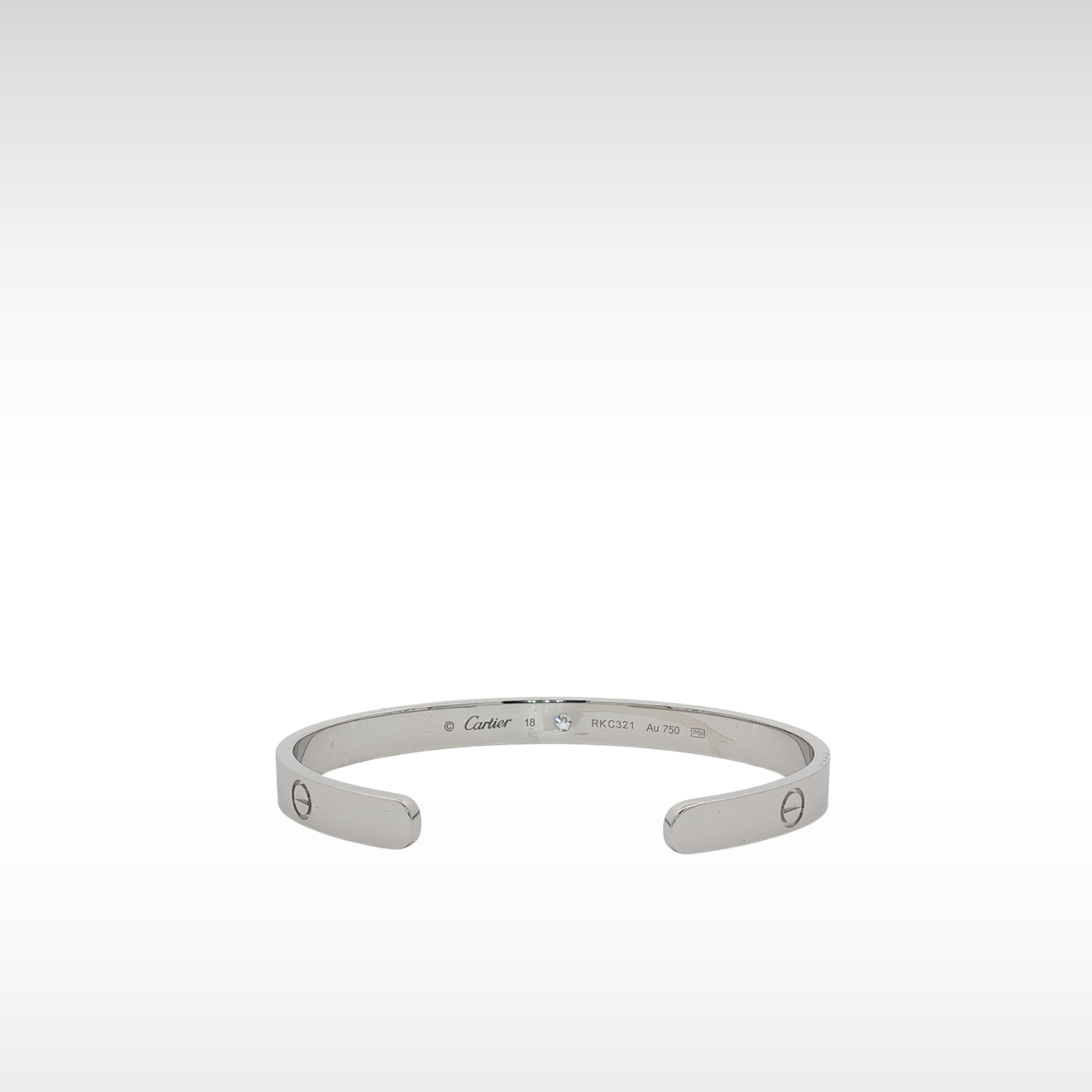 LOVE Open White Gold Bracelet 18