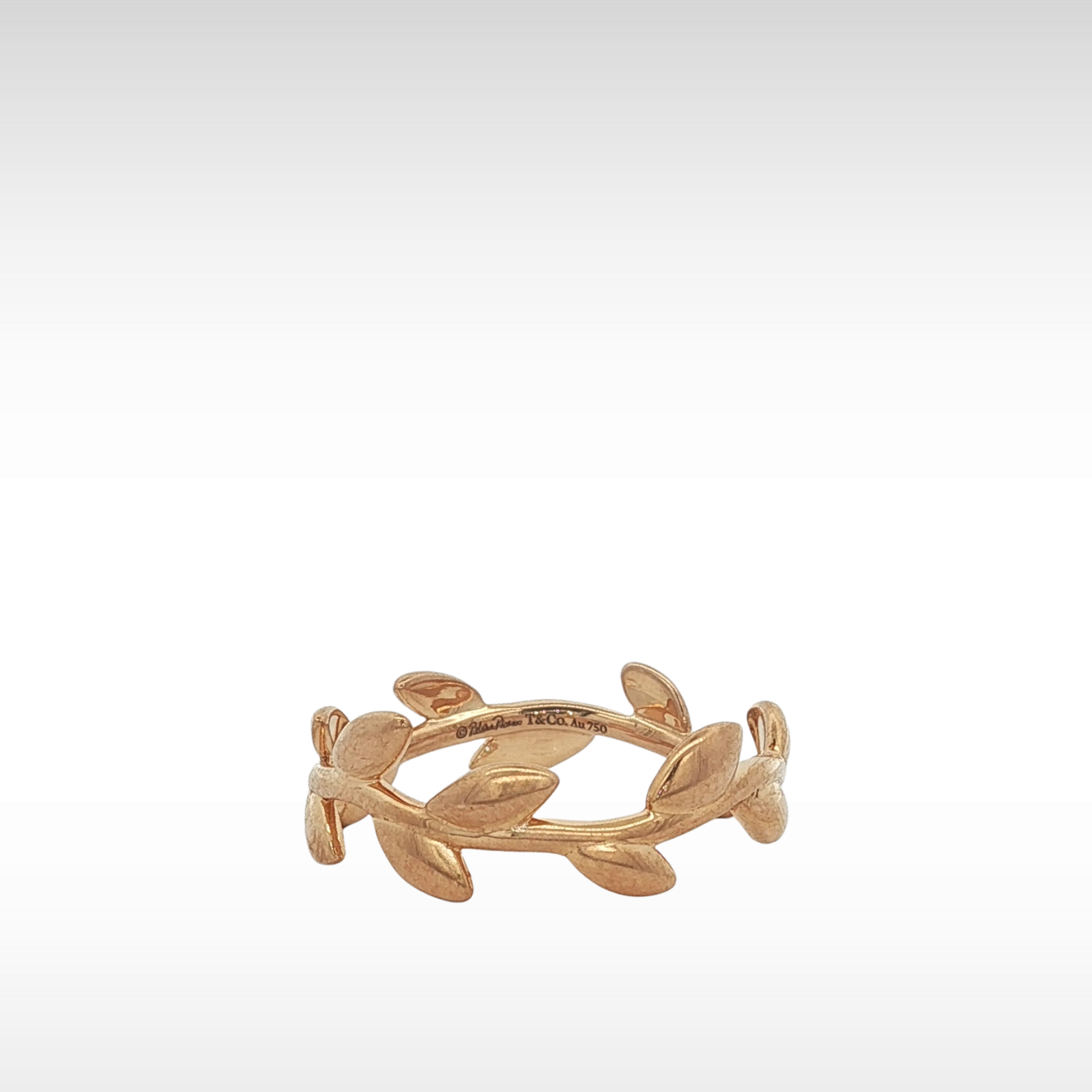 Olive Leaf Pink Gold Ring 52 /6