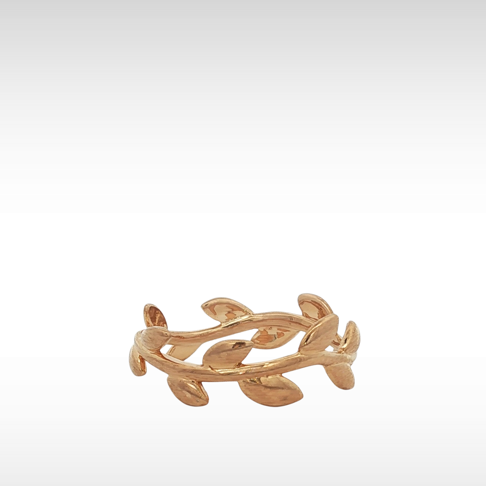 Olive Leaf Pink Gold Ring 52 /6