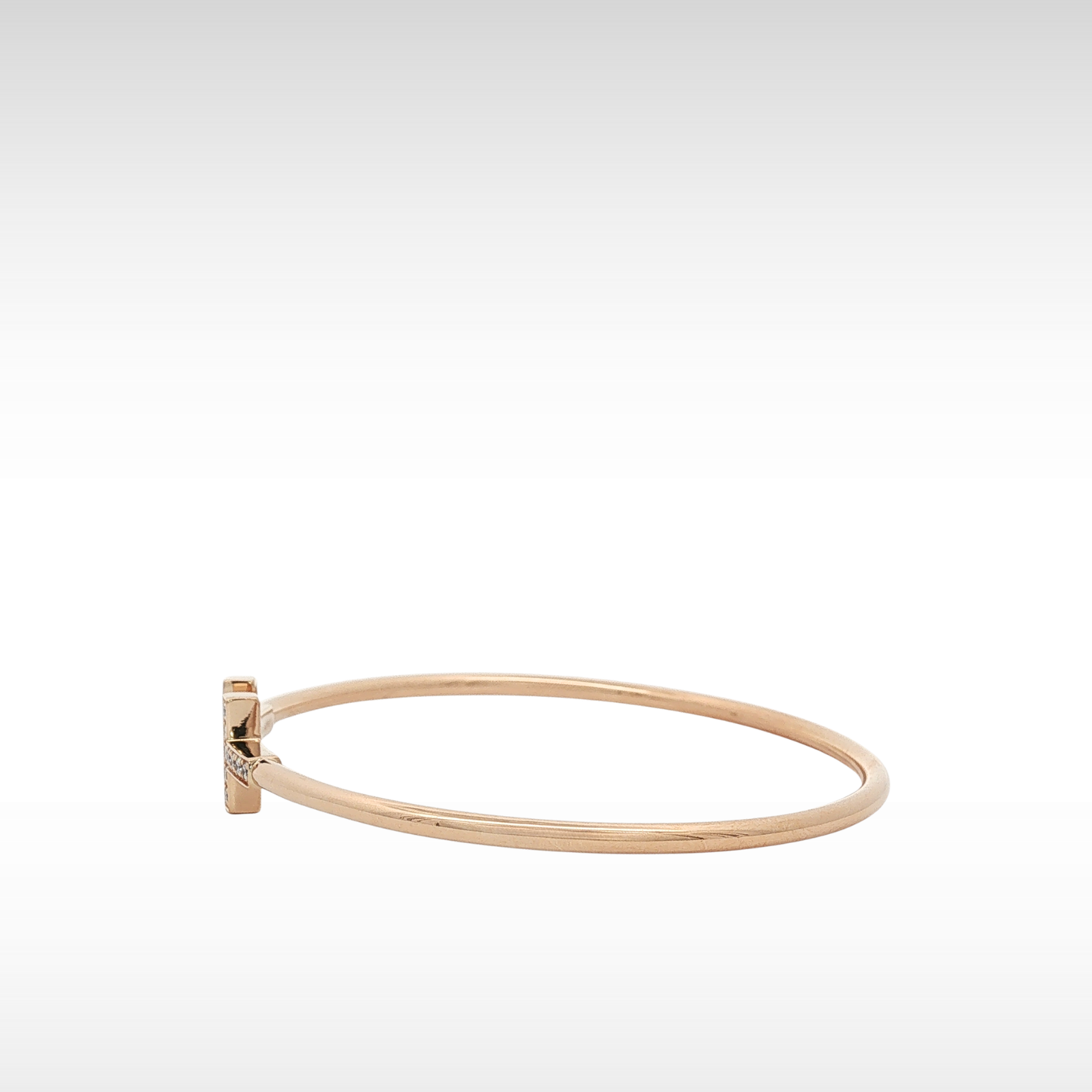 T Wire Pink Gold Bracelet
