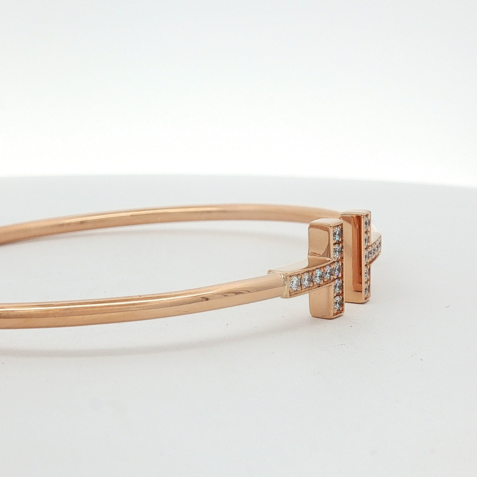 T Wire Pink Gold Bracelet