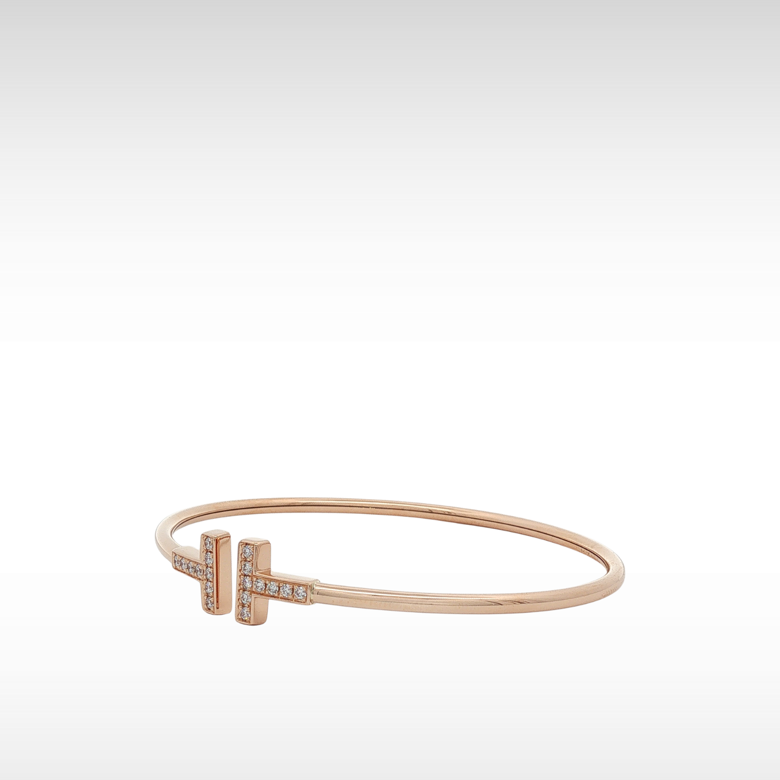 T Wire Pink Gold Bracelet