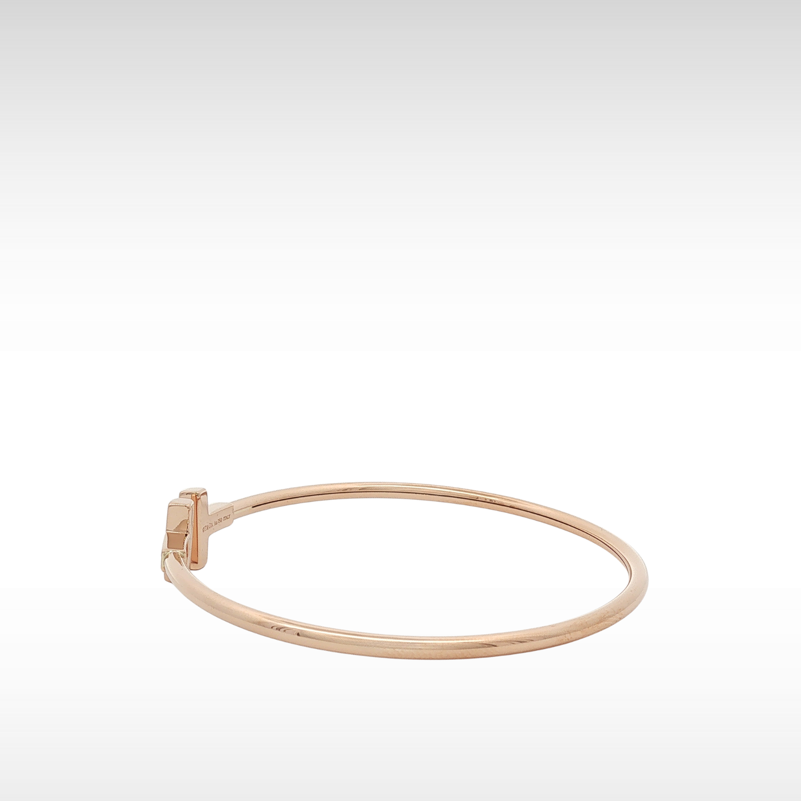 T Wire Pink Gold Bracelet