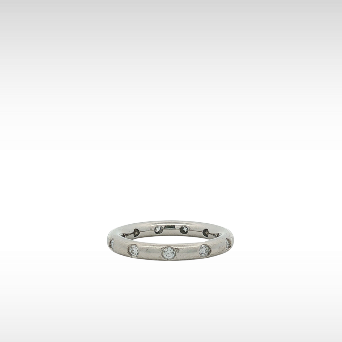 Elsa Peretti Stacking Band Platinum Ring 8