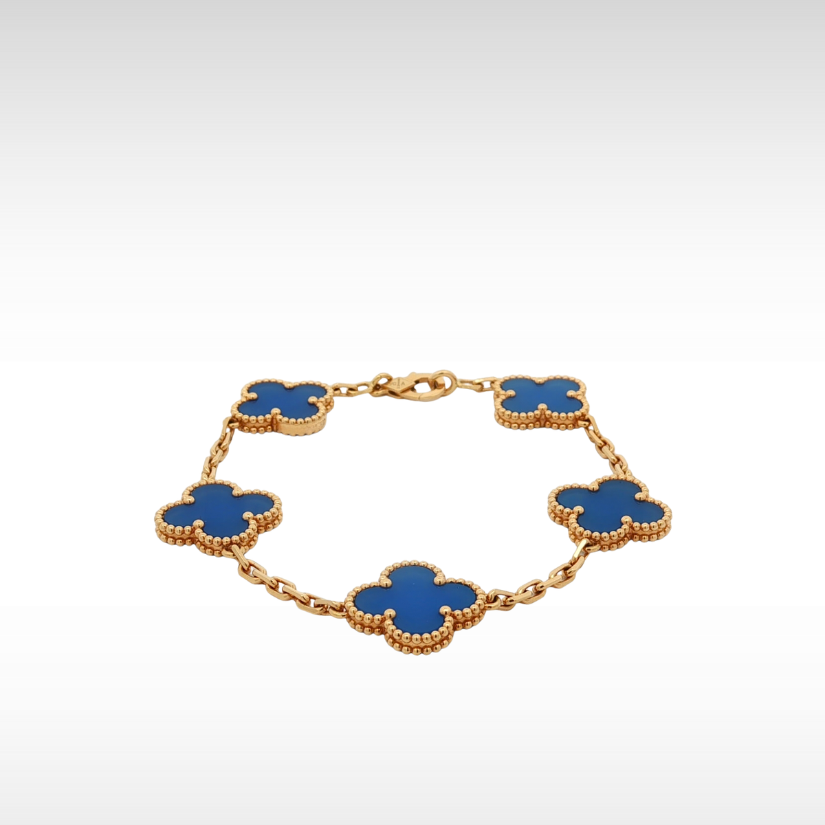 Vintage Alhambra VCARP34900 Agate Yellow Gold Bracelet