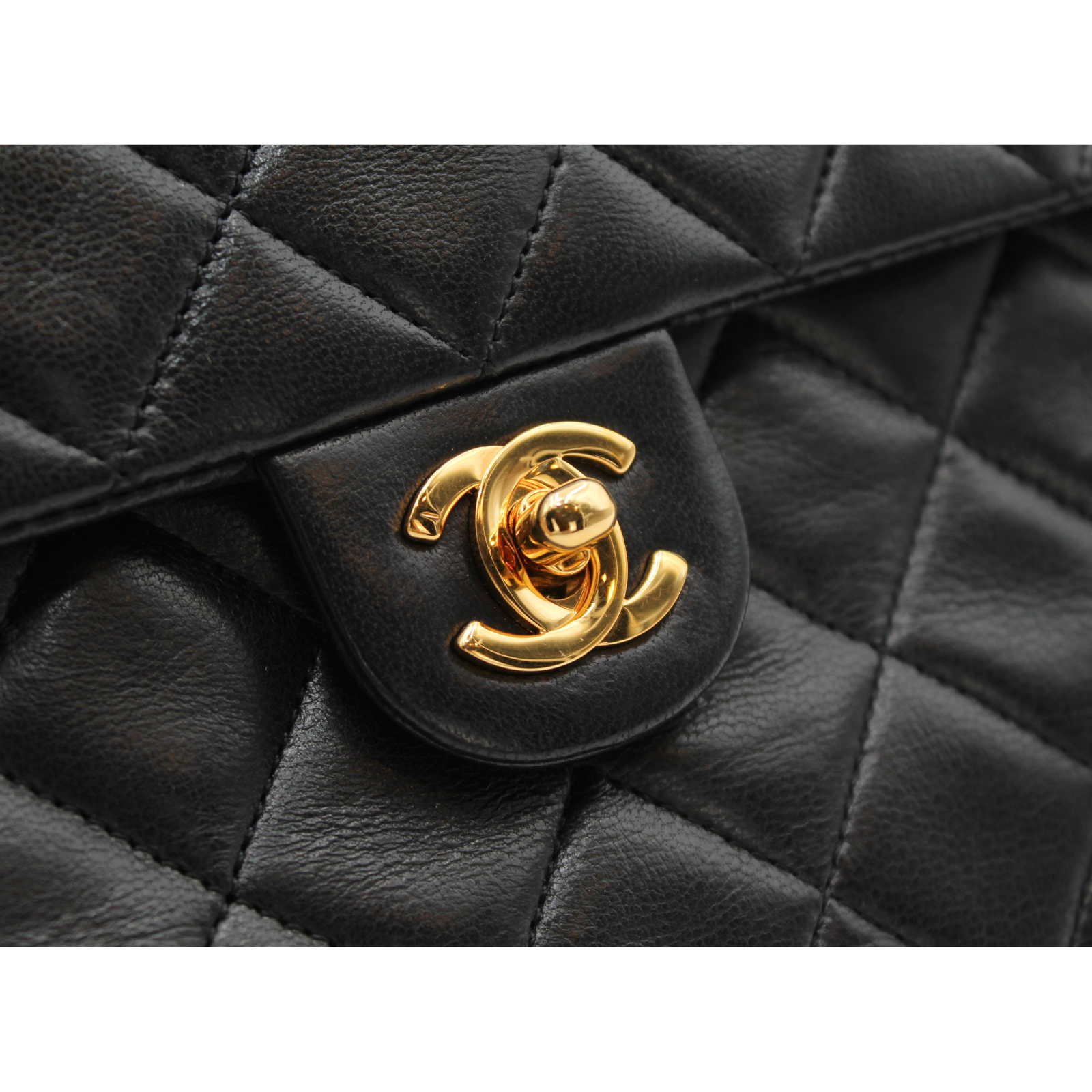 Lamb Black Crossbody Bag