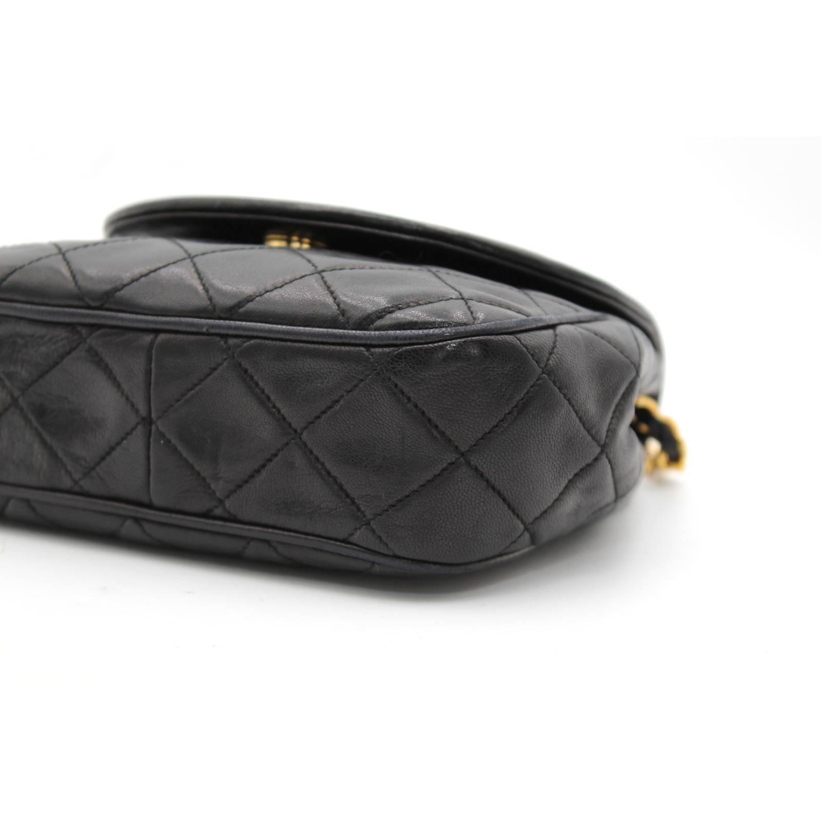 Lamb Black Shoulder Bag