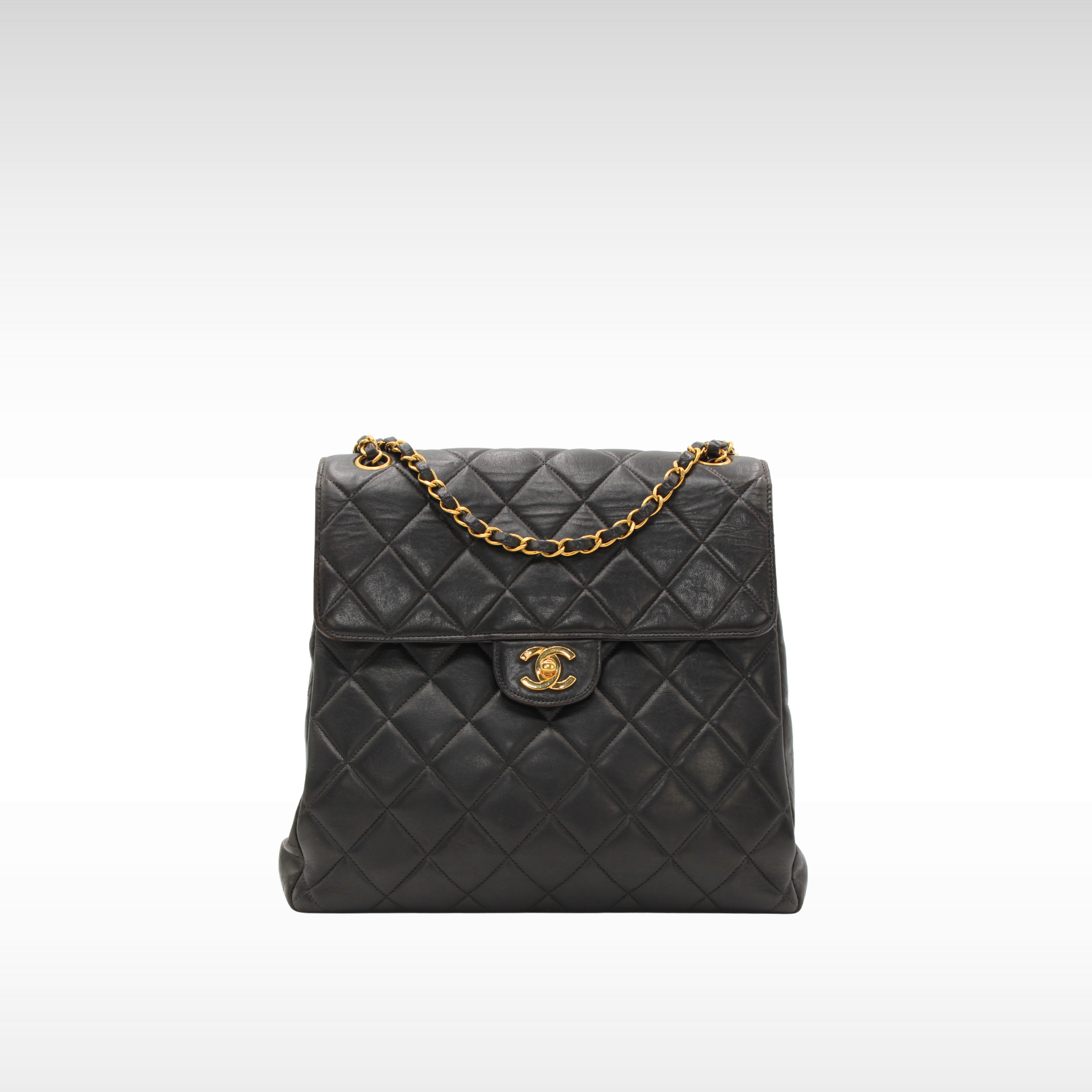 Double Face Lamb Black Shoulder Bag