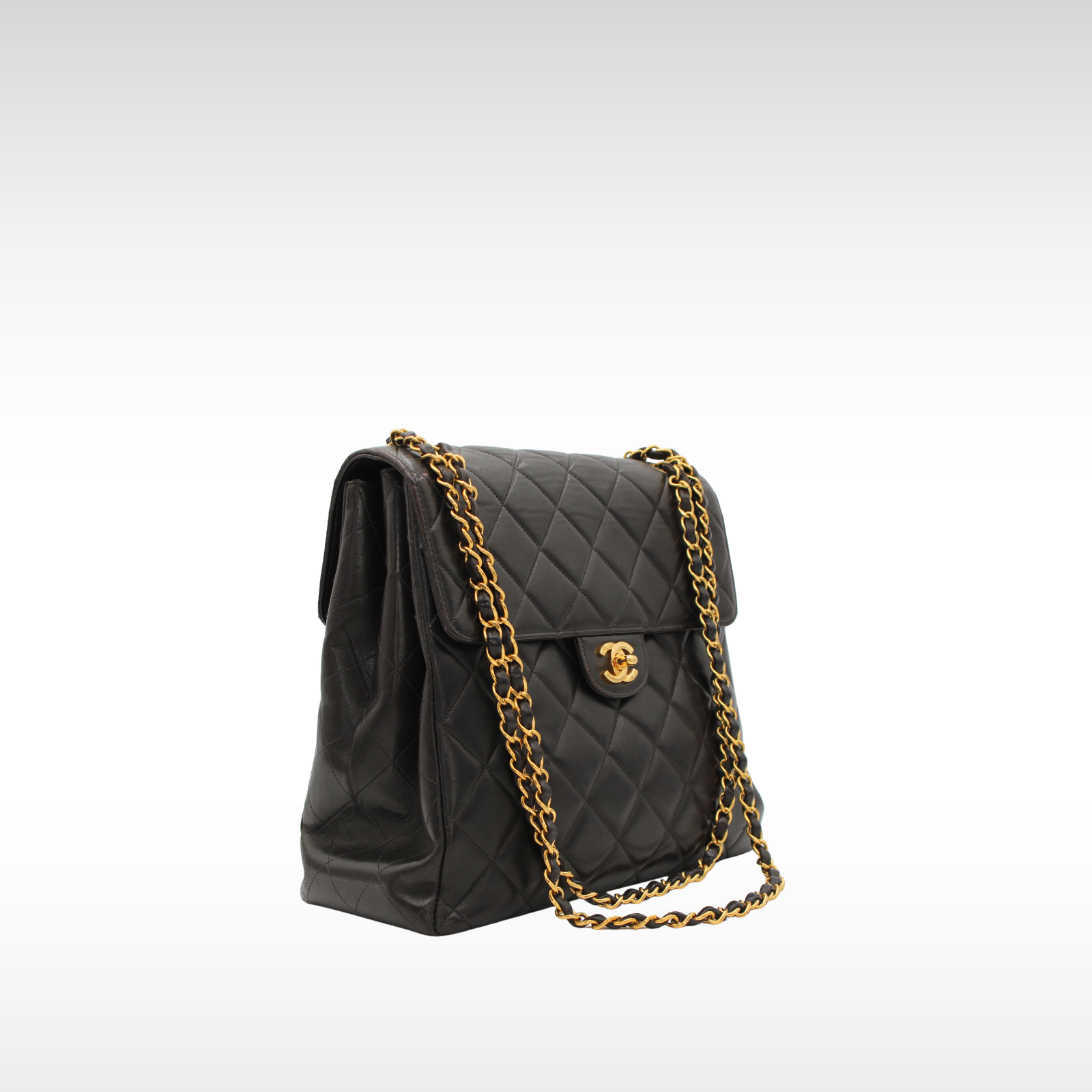 Double Face Lamb Black Shoulder Bag