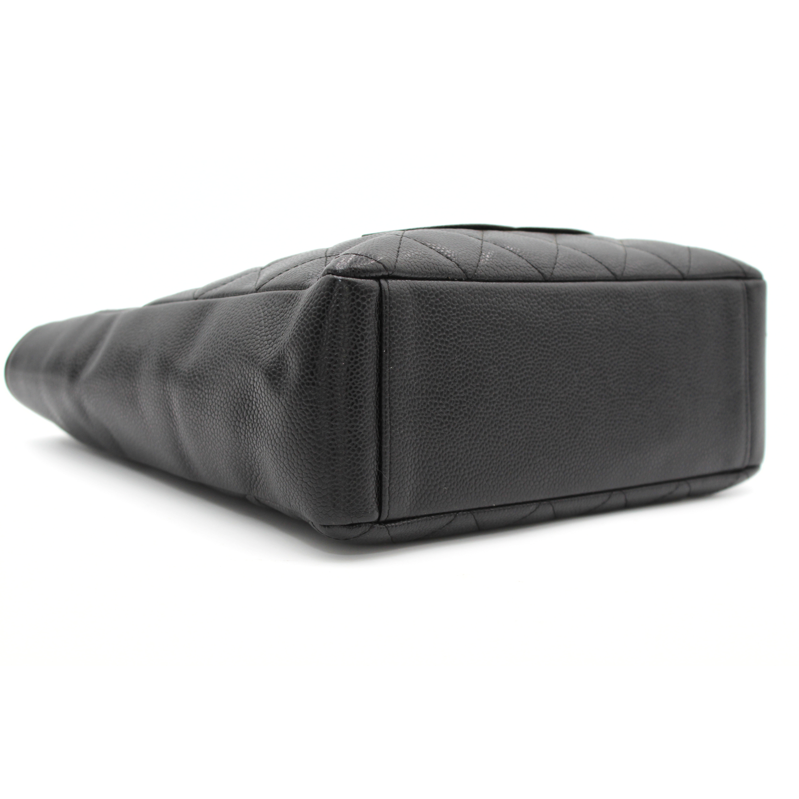 Petite Shopping Tote (PST) Caviar Black Tote Bag