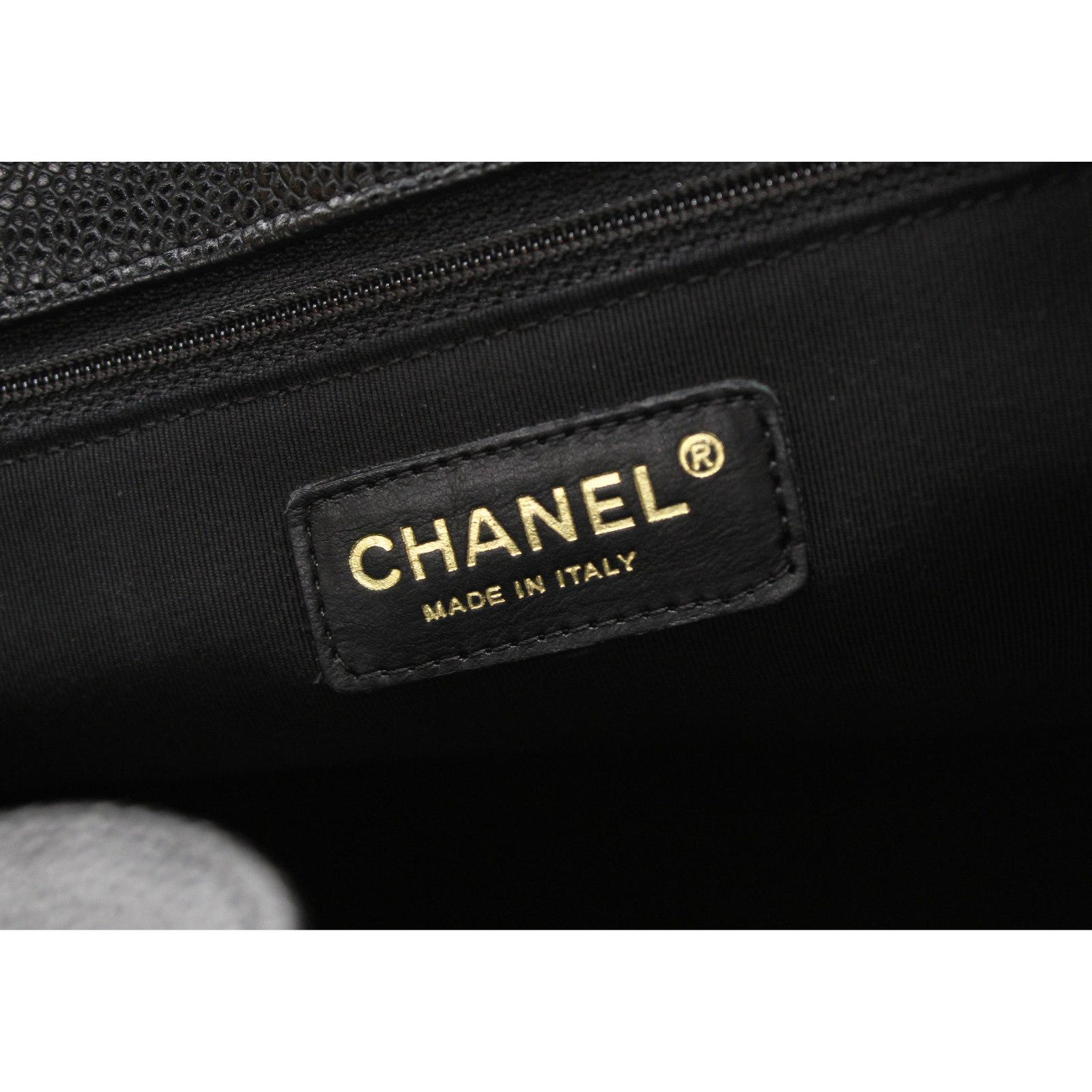 Petite Shopping Tote (PST) Caviar Black Tote Bag