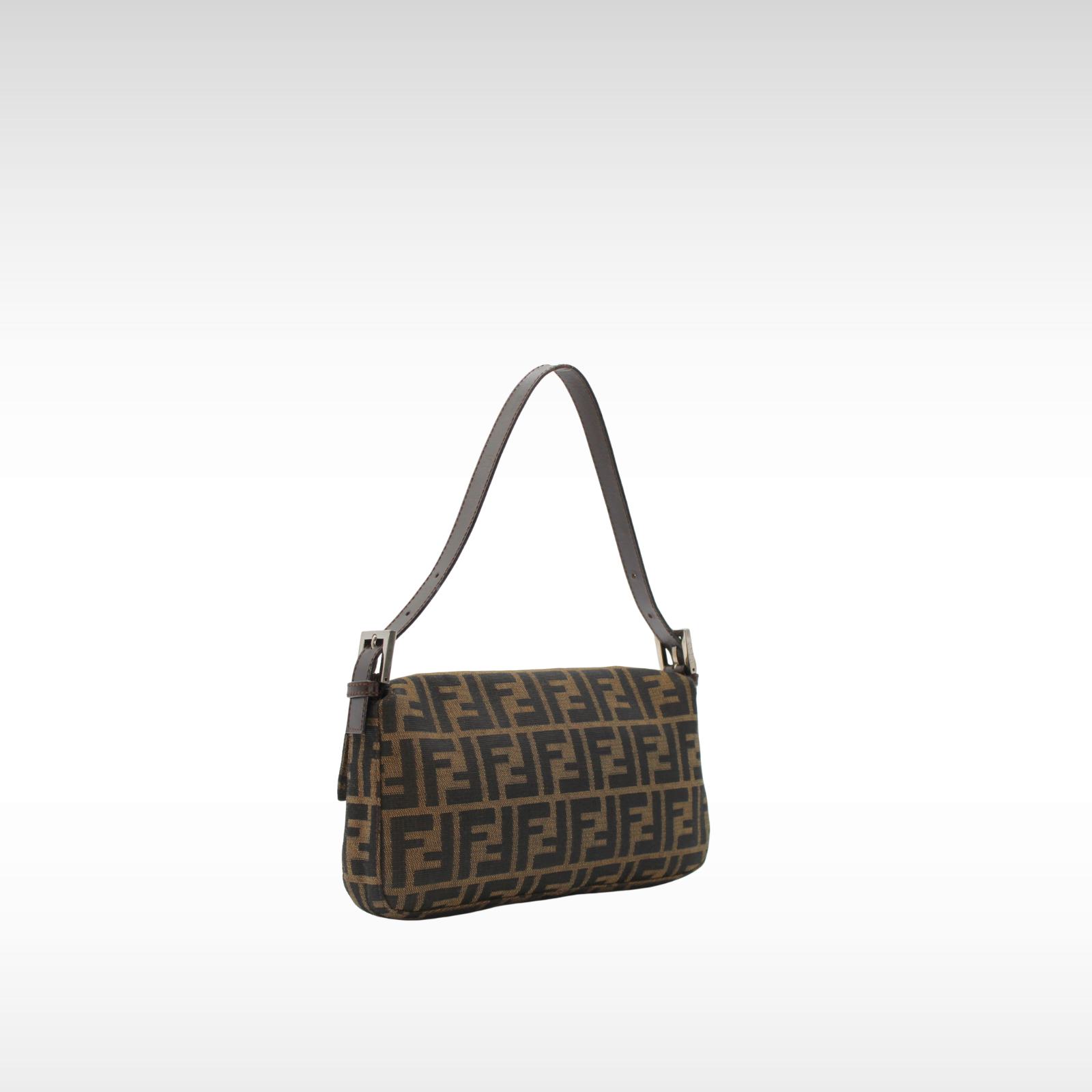 Baguette Zucca Canvas Khaki Shoulder Bag