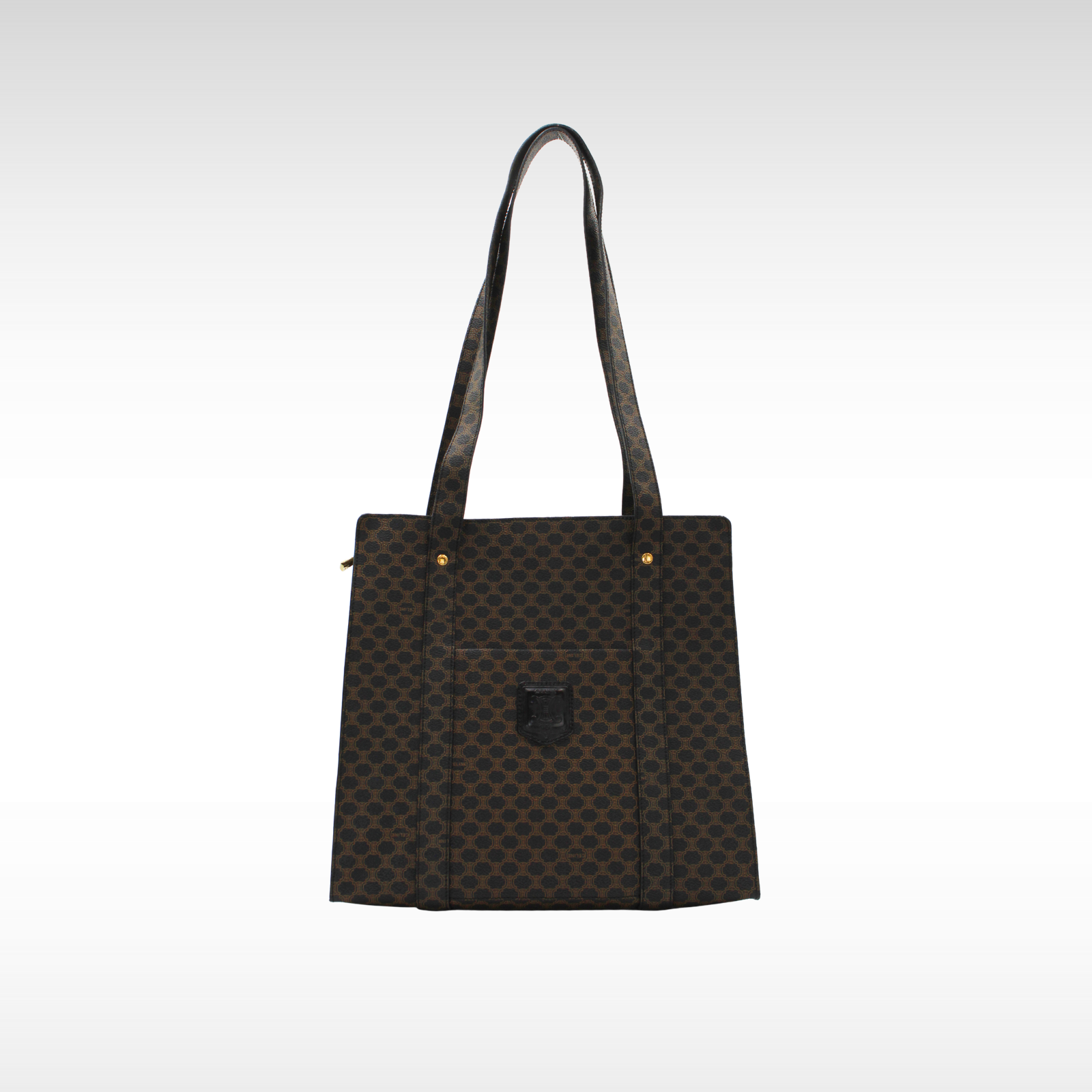 Macadam Coated Canvas Black Shoulder Bag
