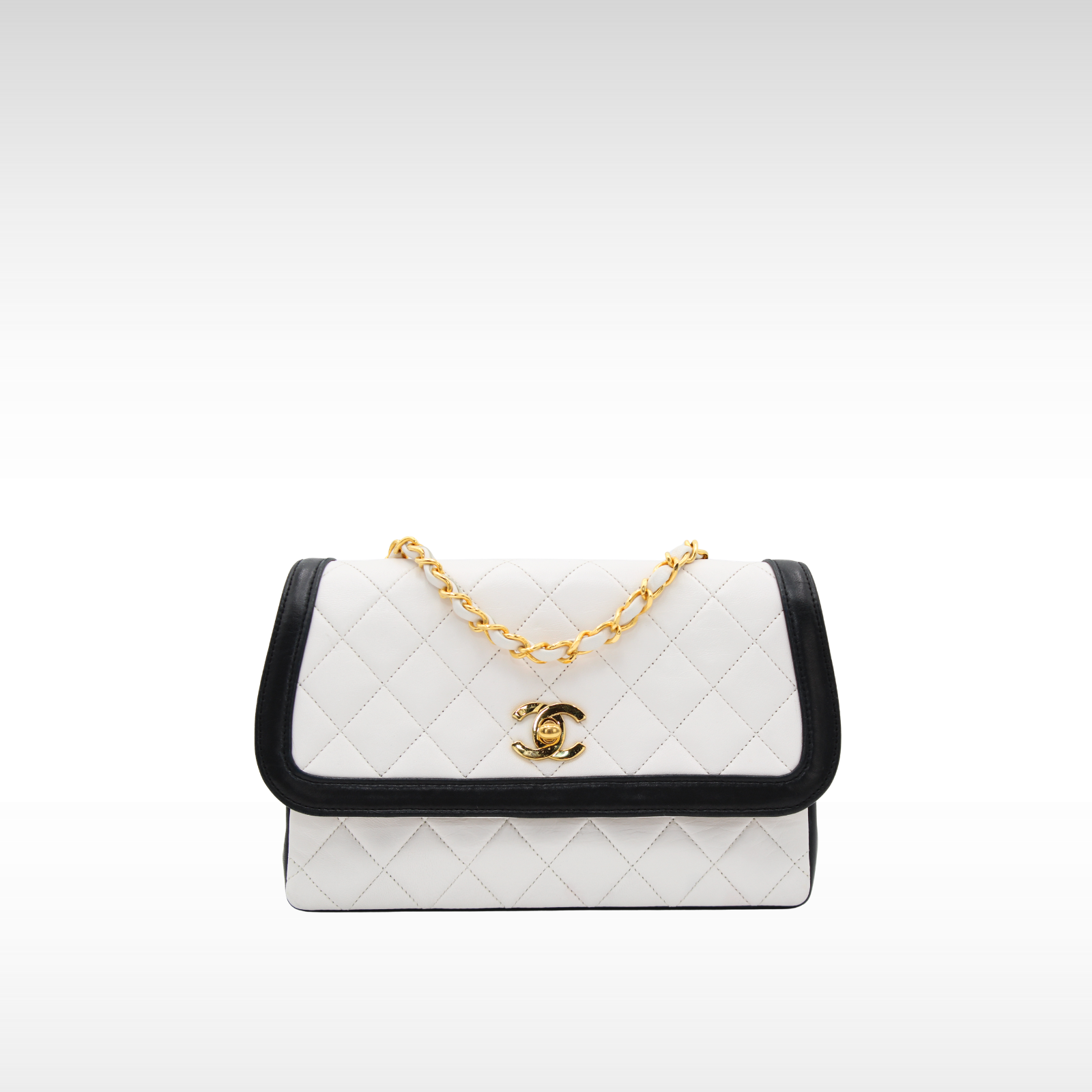 Lamb White + Black Crossbody Bag